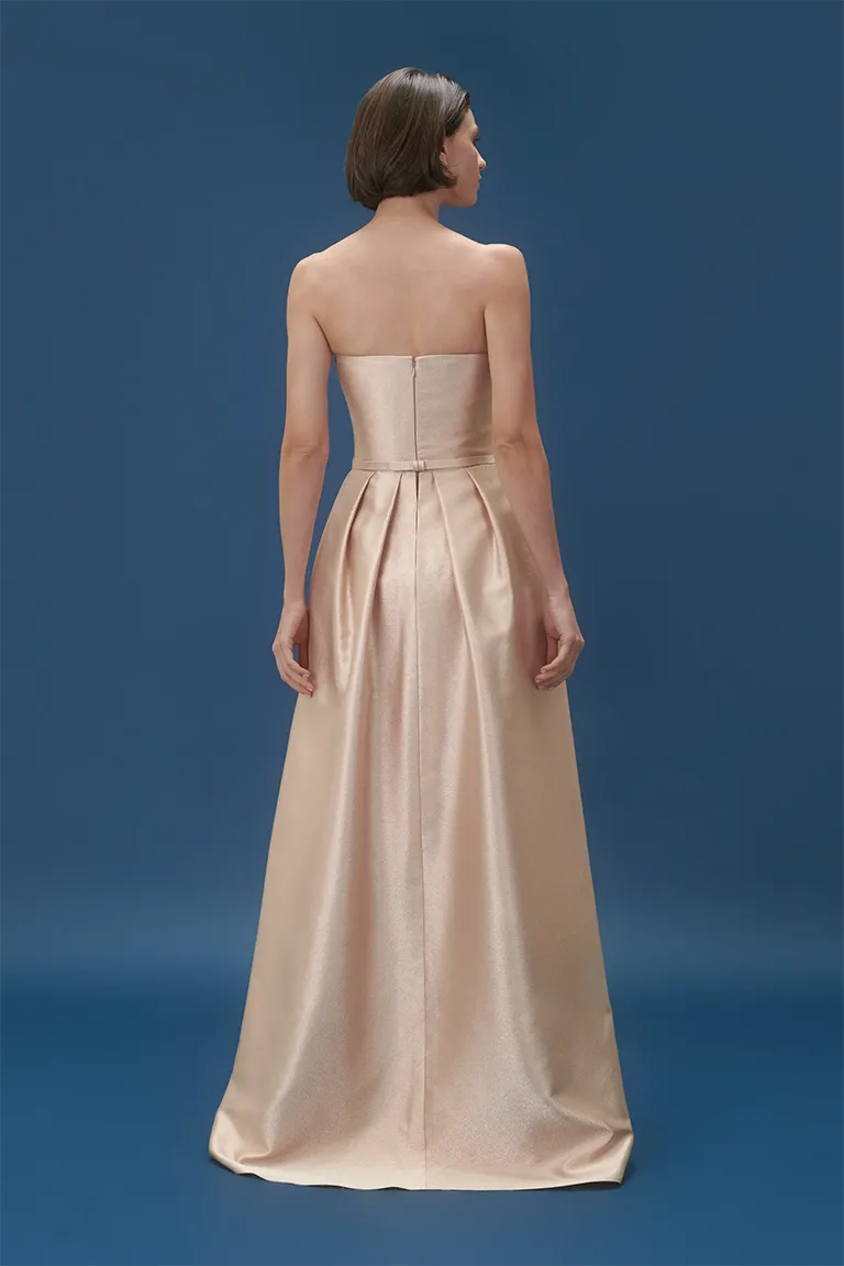 bridemaids dress, mother of the bride, cape dress, column dress, cape, royal dress, long dress, evening dress , fitted dress, beading dress, fully besded,draped top, overlay top, sation over skirt, over skirt, red carpet dress, strapless dress, ready to wear designer, evening dress Dubai, buy dress Dubai, fashion designer Dubai, Autumn-Winter collection, gala dress