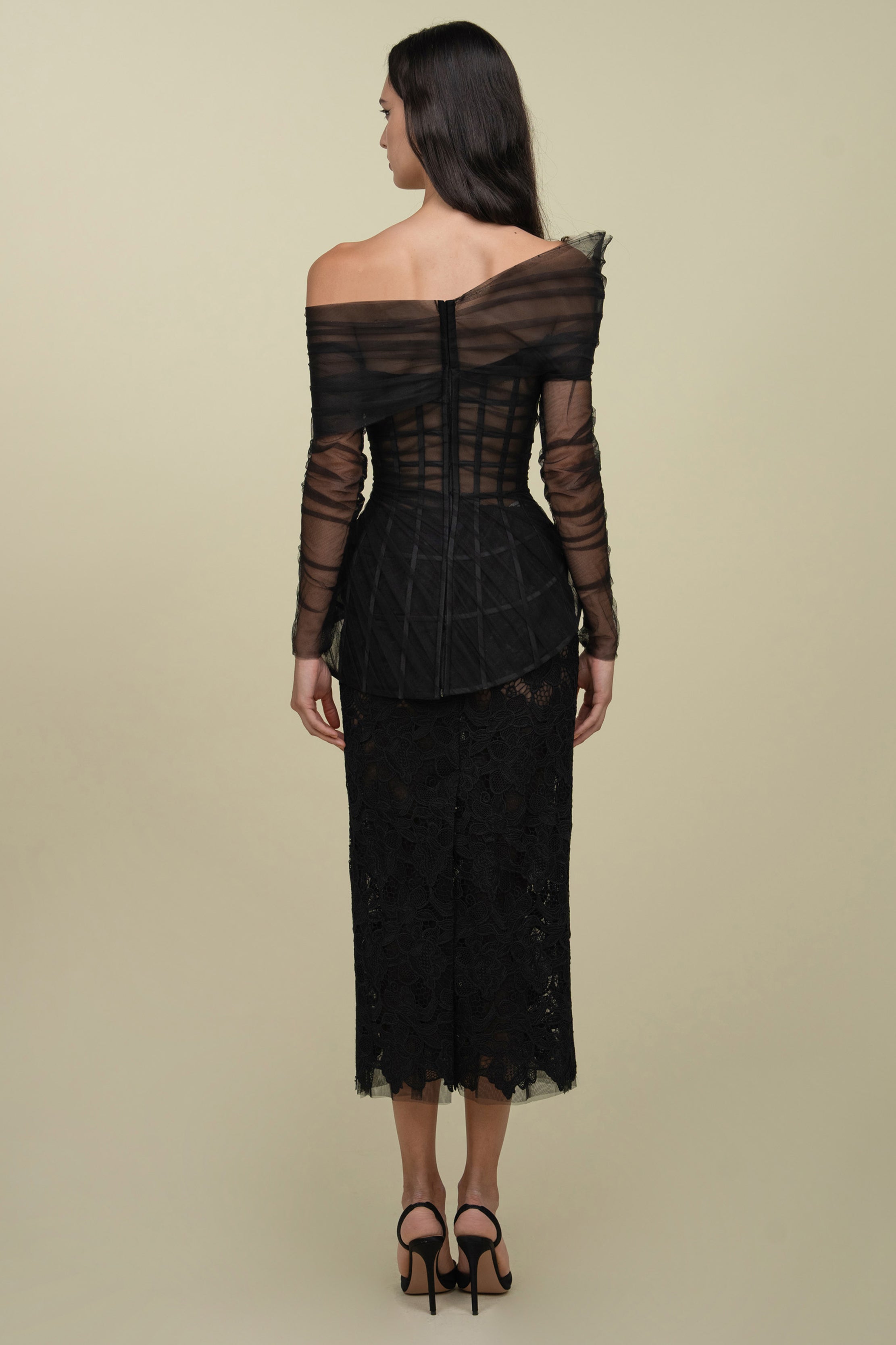 Structured Corset With Lace Skirt