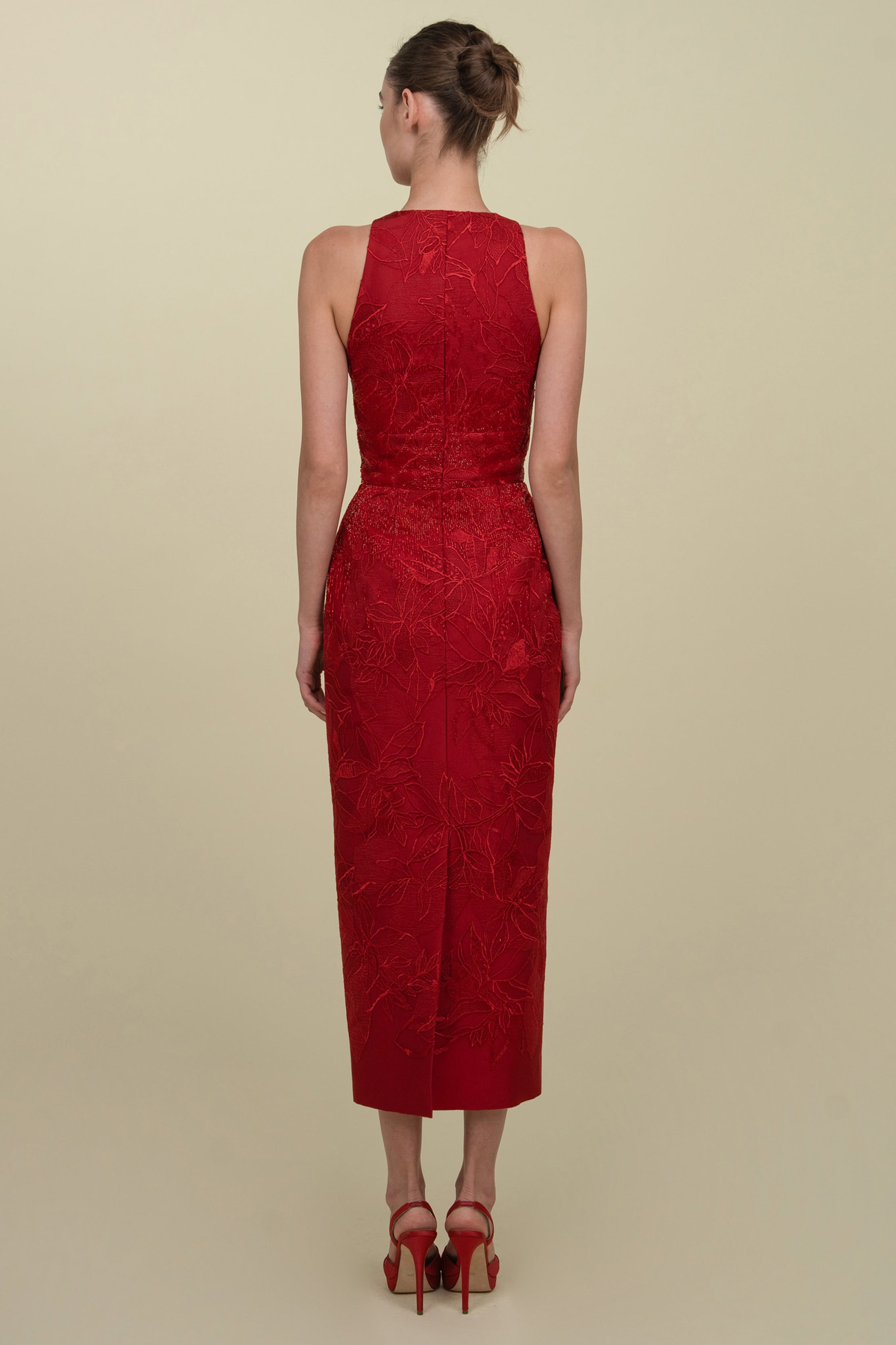 Lace Dress With Cascading Beadworks
