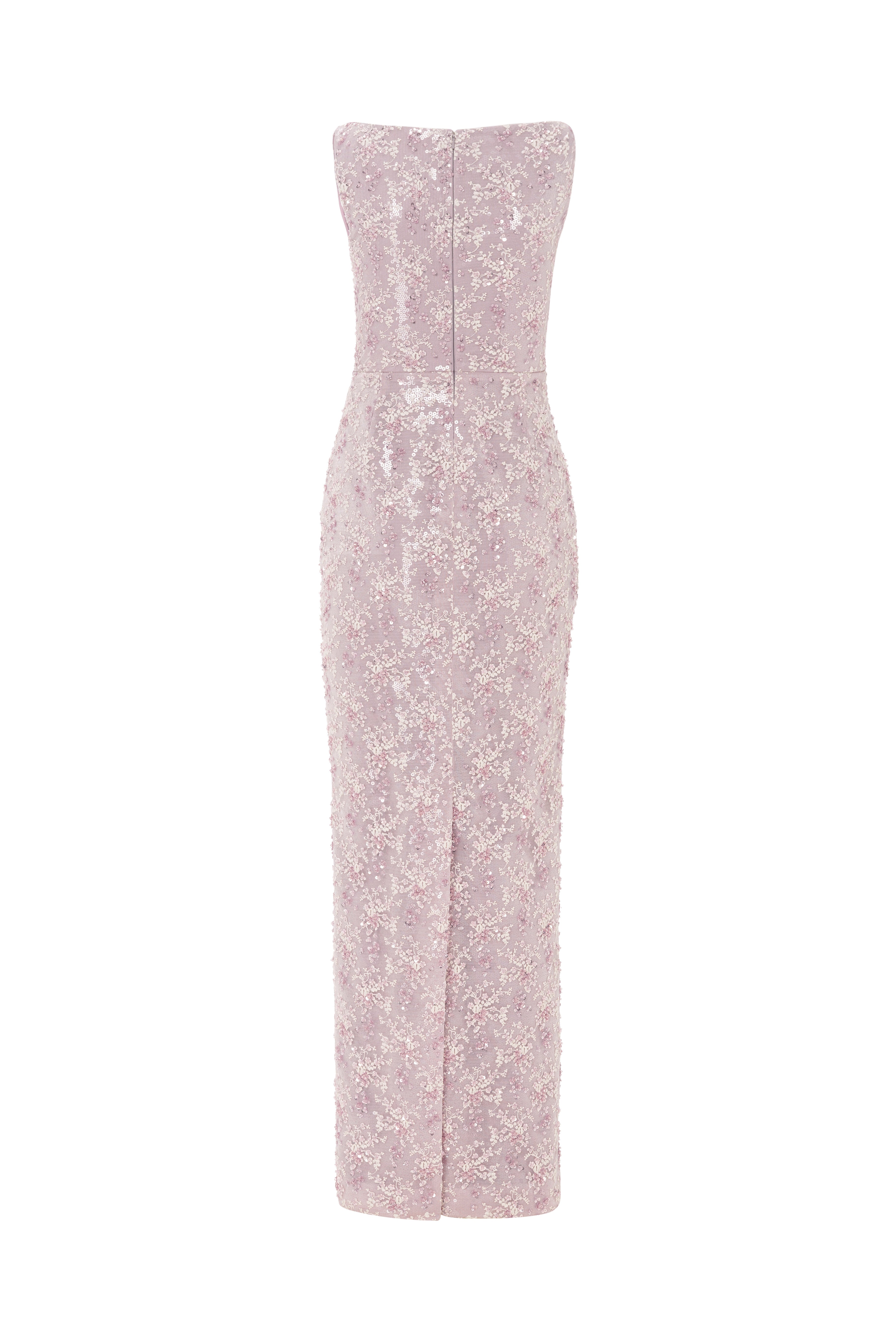 mother of the bride, cape dress, column dress, seperates, cape, tulle cape, long dress, evening dress, lavender, fitted dress, beading dress, waterfall cape, 3d embellished dress, red carpet dress, strapless dress, ready to wear designer, evening dress Dubai, buy dress Dubai, fashion designer Dubai, SS24 collection, Spring summer collection, gala dress