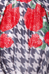 Floral printed satin kaftan