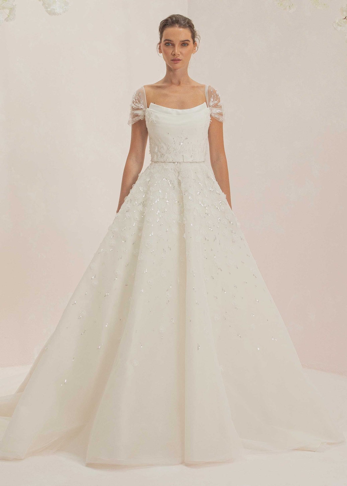 Embroidered Gown With A Voluminous Silhouette