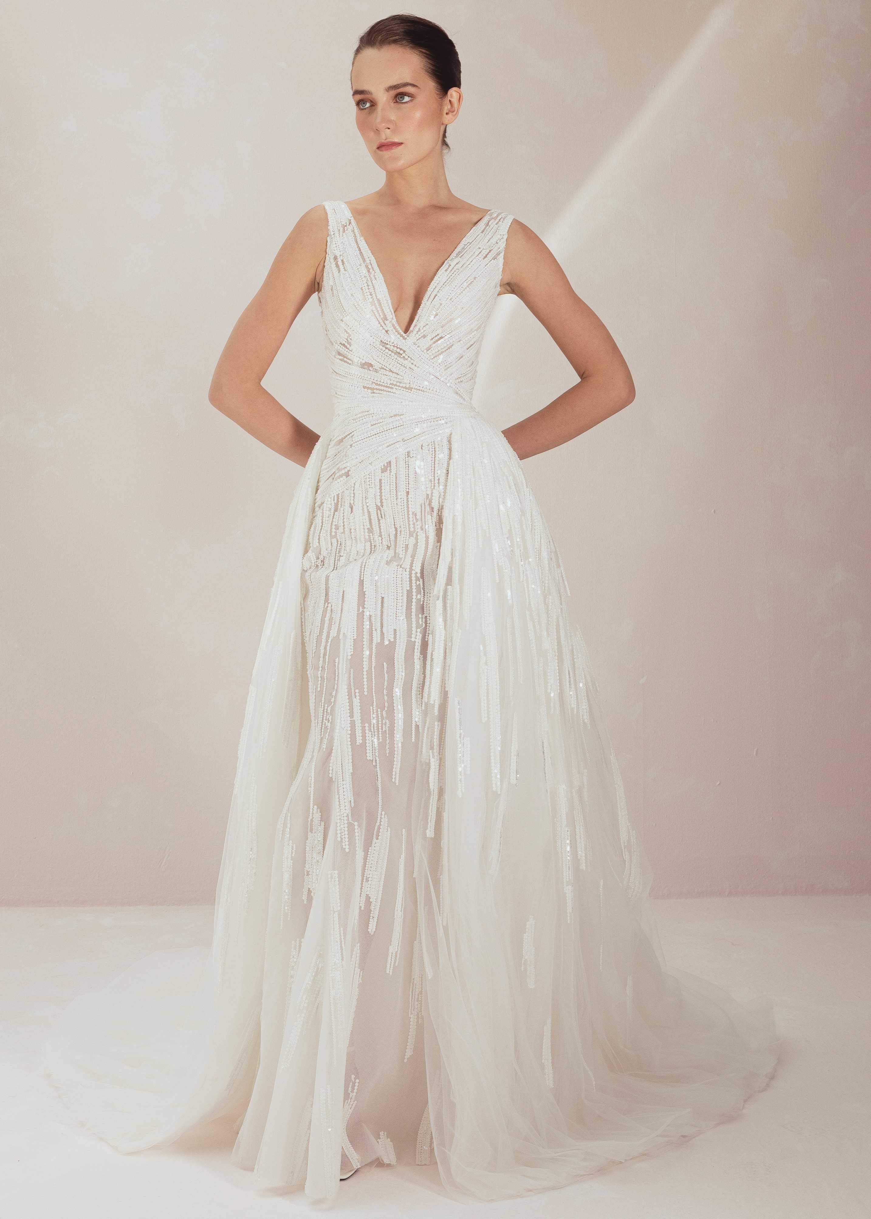 Mermaid Gown With Voluminous Overskirt