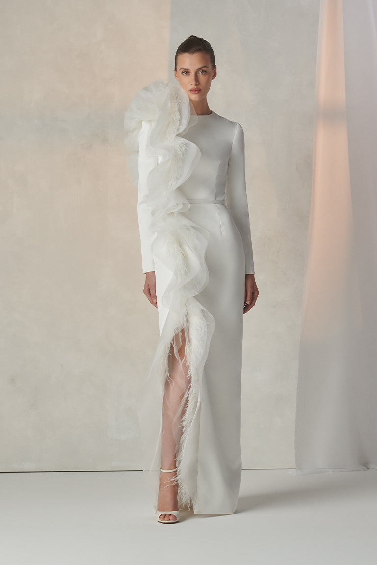Extravagant Long Sleeves Wedding Dress