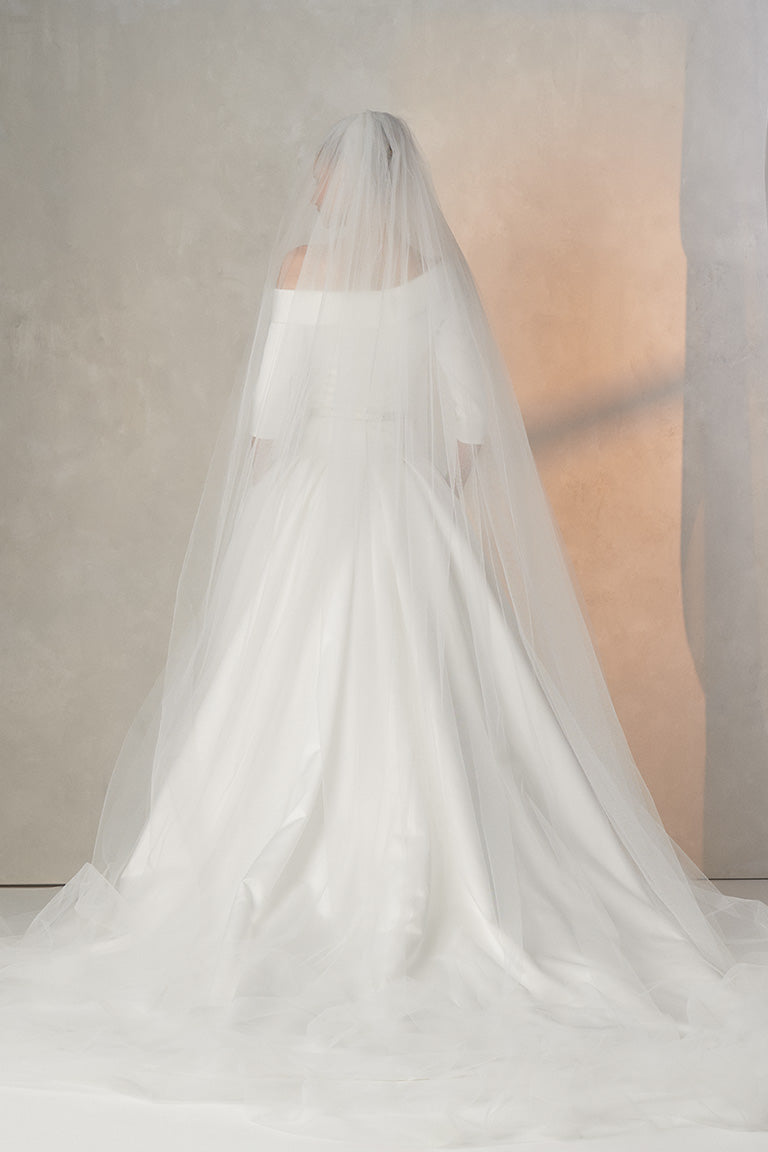 Classy Big Volume Satin Wedding Dress