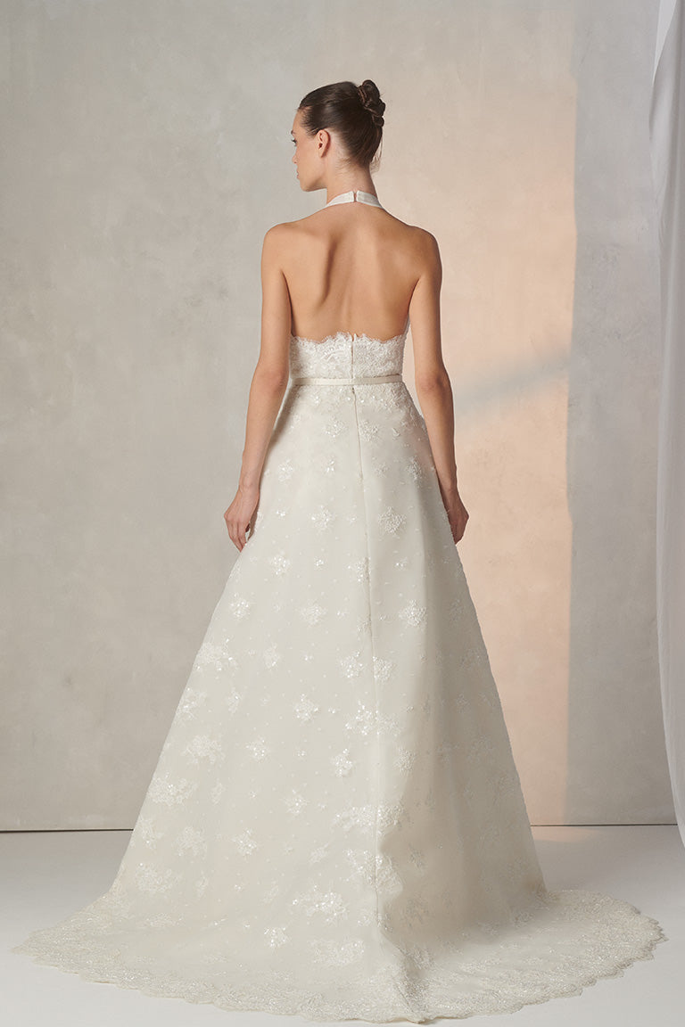 Extravagant Mermaid Overskirt Wedding Dress