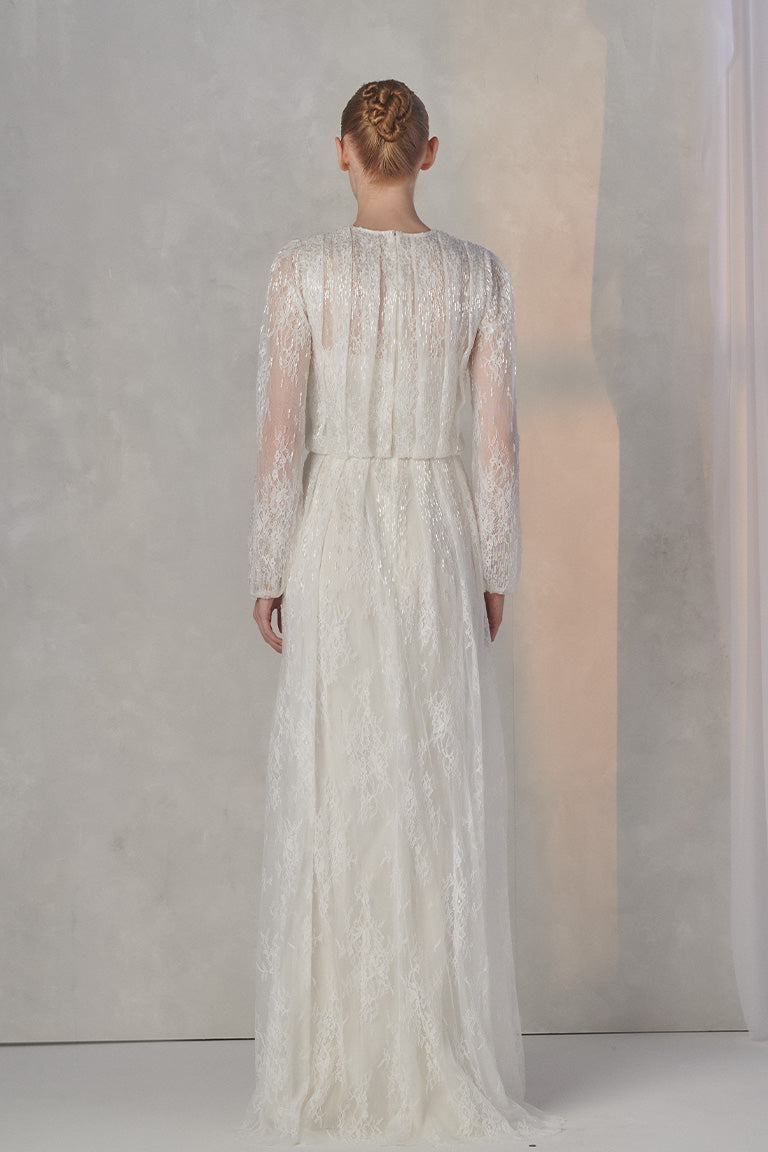 Romantic Lace Sleeves Wedding Dress