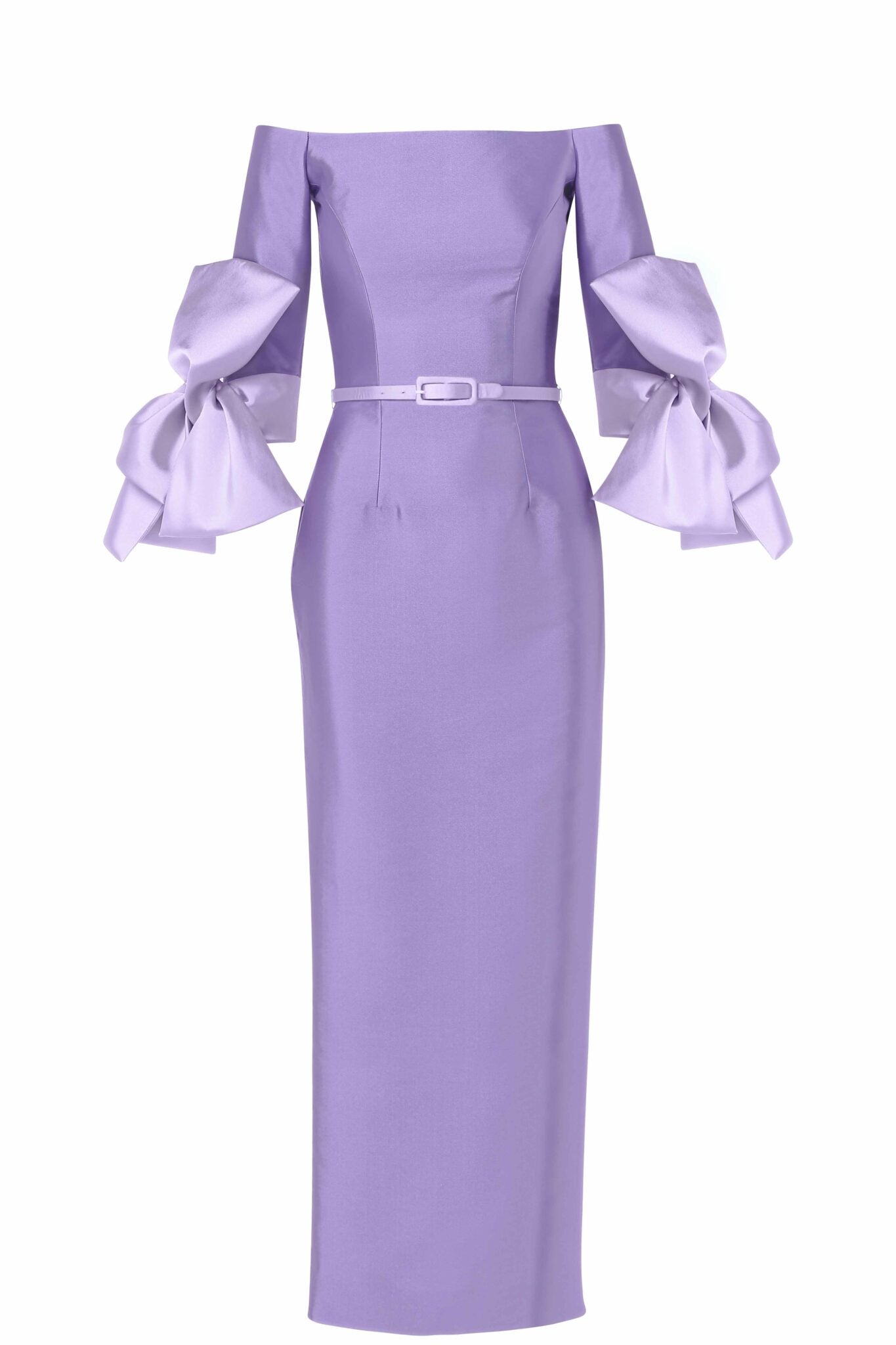 Elegant Cocktail Dress With Bow Sleeves Design