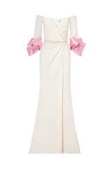 Draped Overlap Dress Decorated With Bows And Ribbons