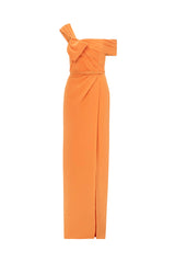 Asymmetrically Draped Overlap Dress