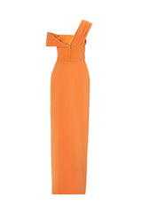 Asymmetrically Draped Overlap Dress