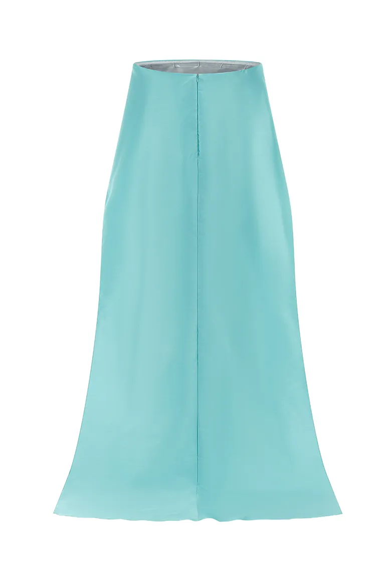 mother of the bride, cape dress, column dress, cape, satin cape,asymmetrical off-shoulder satin cape, royal dress, long dress, evening dress, silver and blue, fitted dress, beading dress, waterfall cape, 3d embellished dress, red carpet dress, strapless dress, ready to wear designer, evening dress Dubai, buy dress Dubai, fashion designer Dubai, Autumn-Winter collection, gala dress