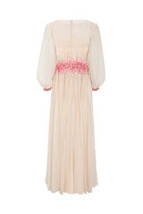 Chiffon Gown With Gradient Colour Beadworks