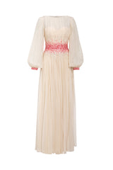 Chiffon Gown With Gradient Colour Beadworks