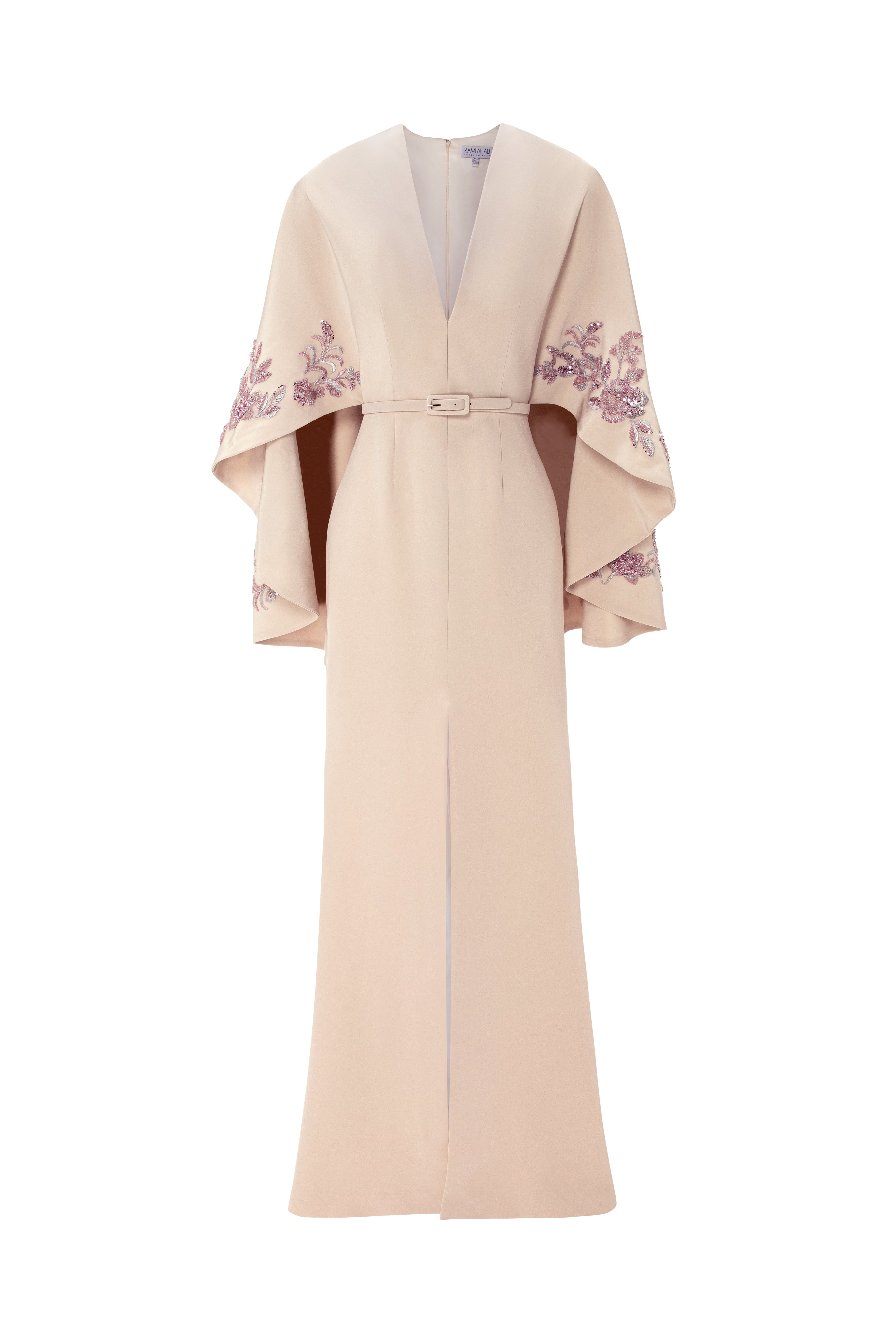 Mermaid Gown With Cape Sleeves