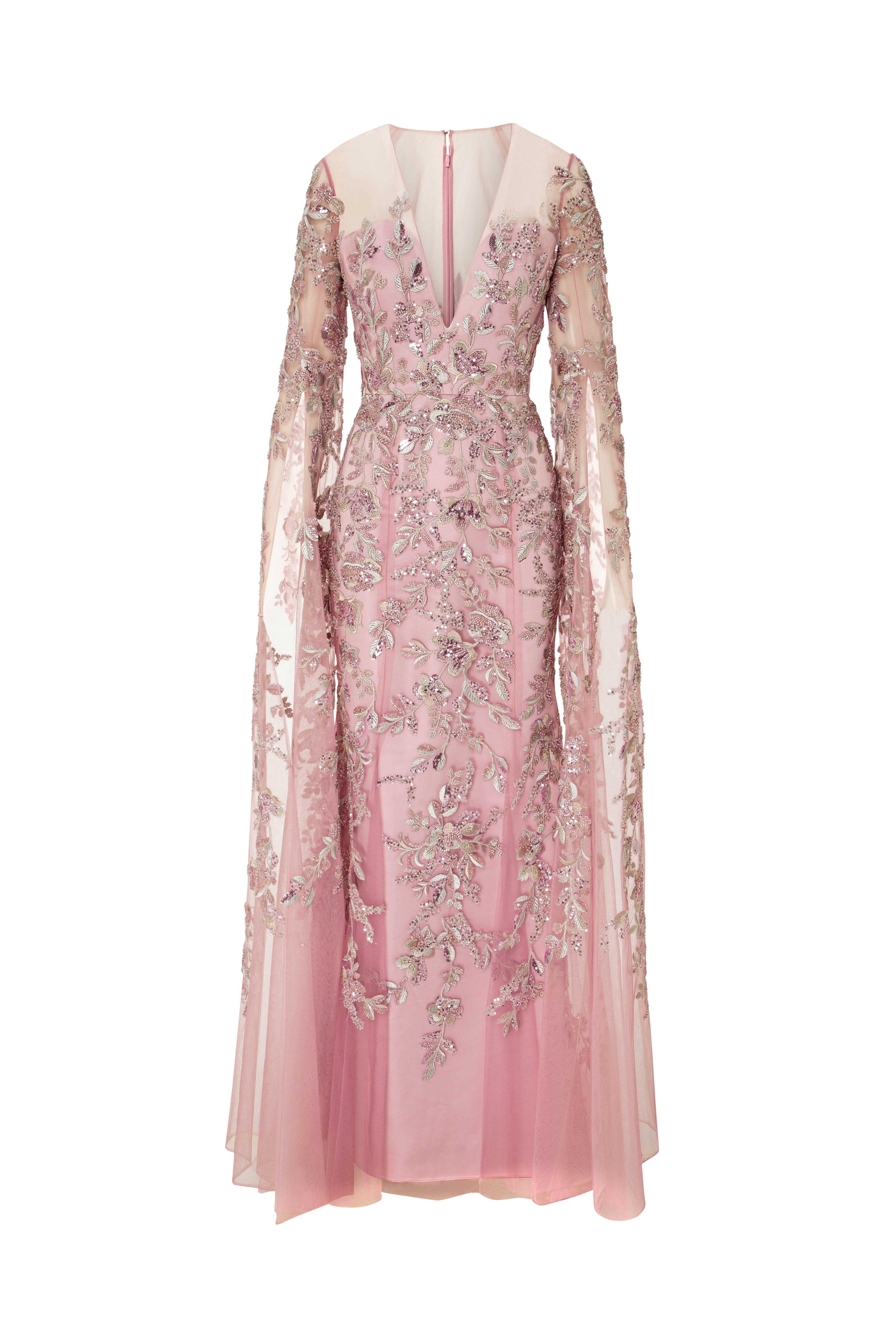 Fully Embroidered Mermaid Gown