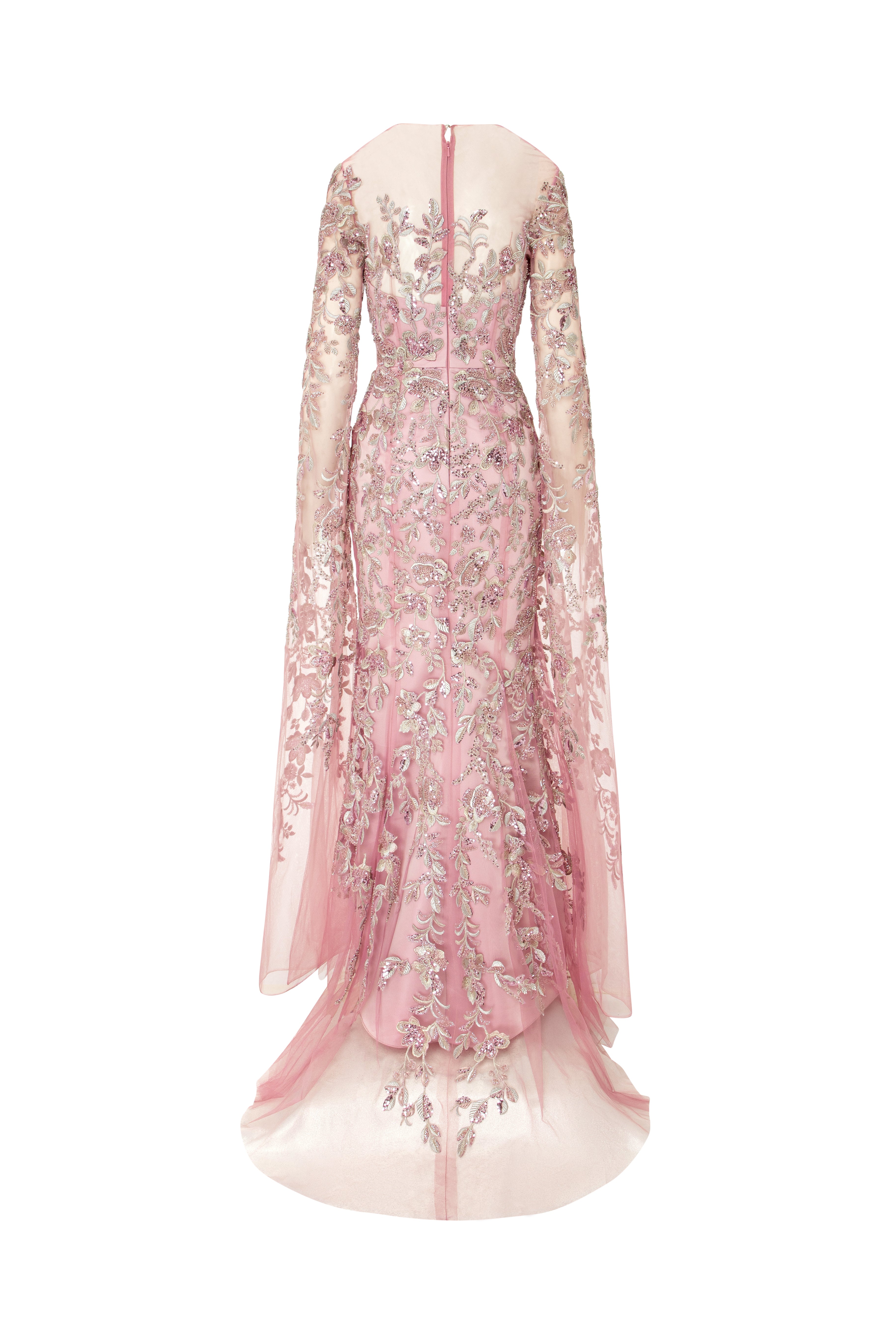 Fully Embroidered Mermaid Gown
