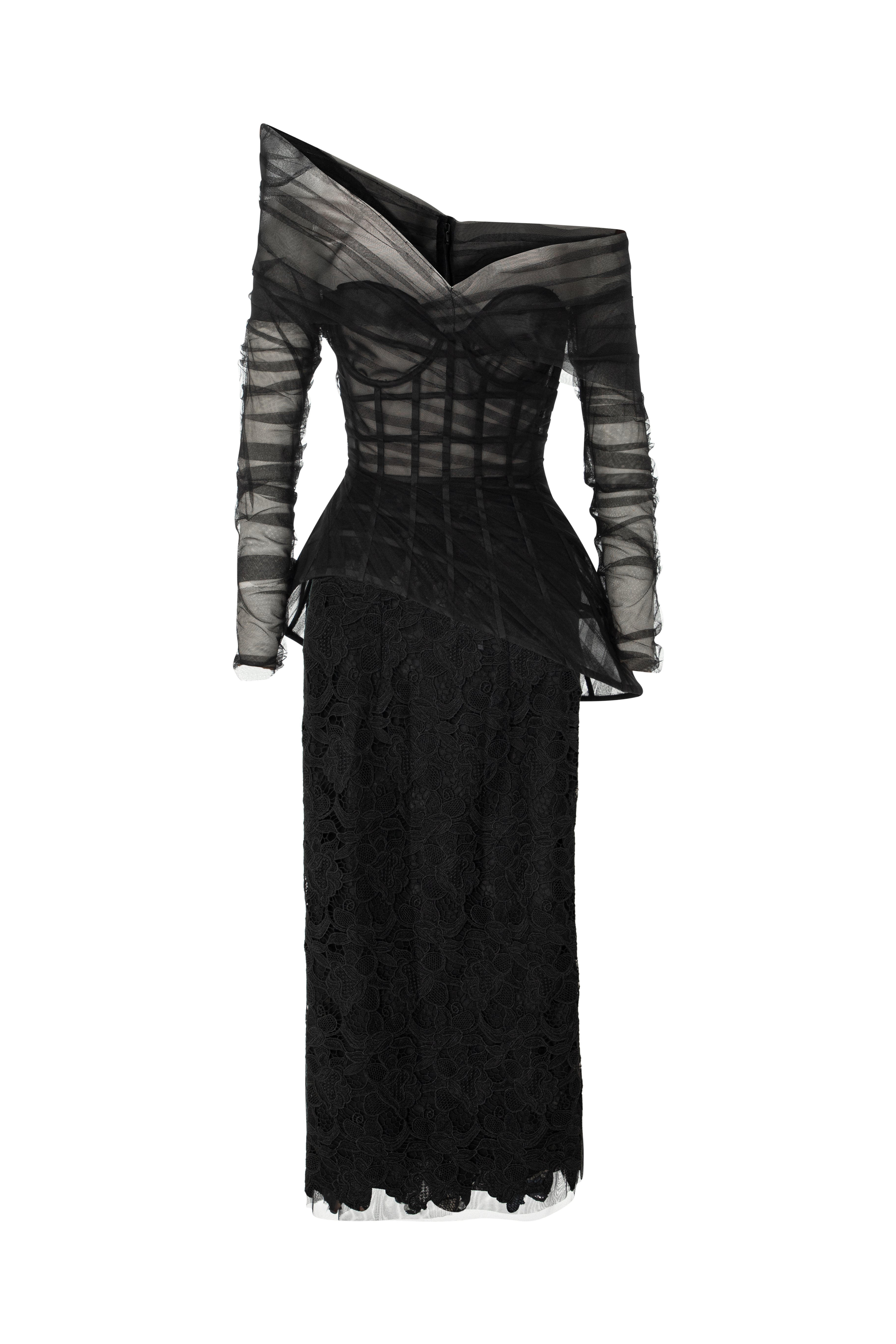 Structured Corset With Lace Skirt