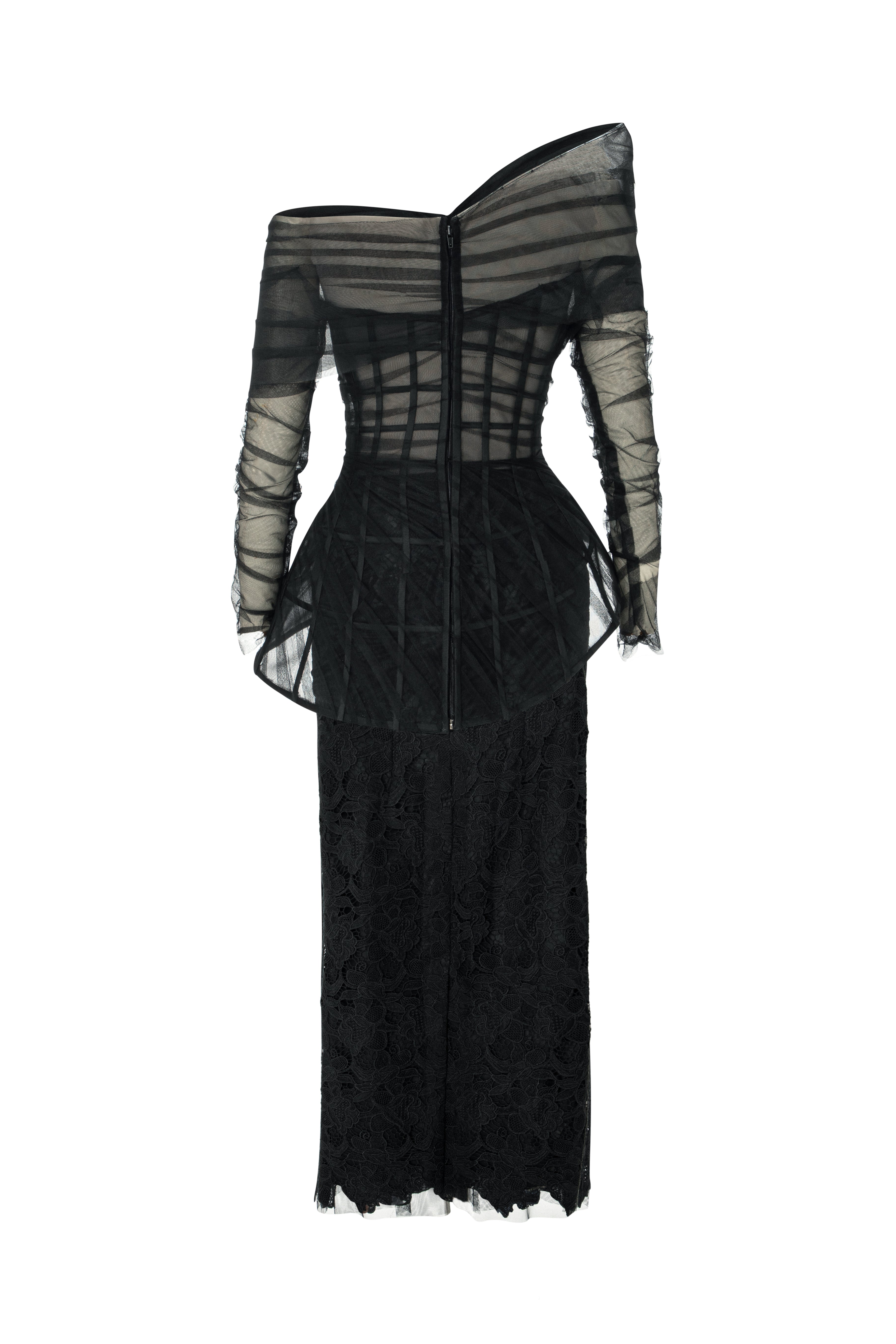 Structured Corset With Lace Skirt