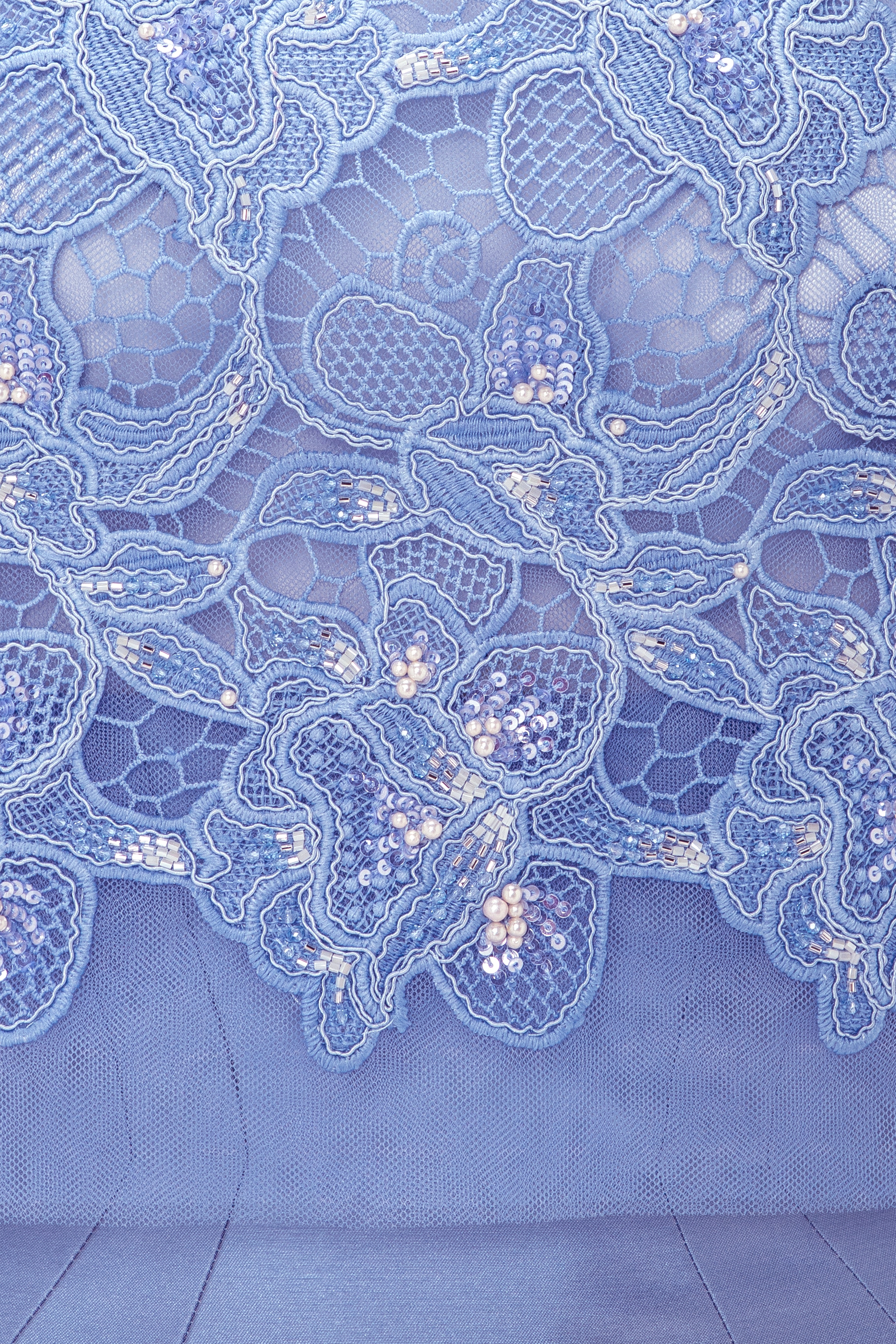 Lace Top Paired With Structured Mikado Skirt