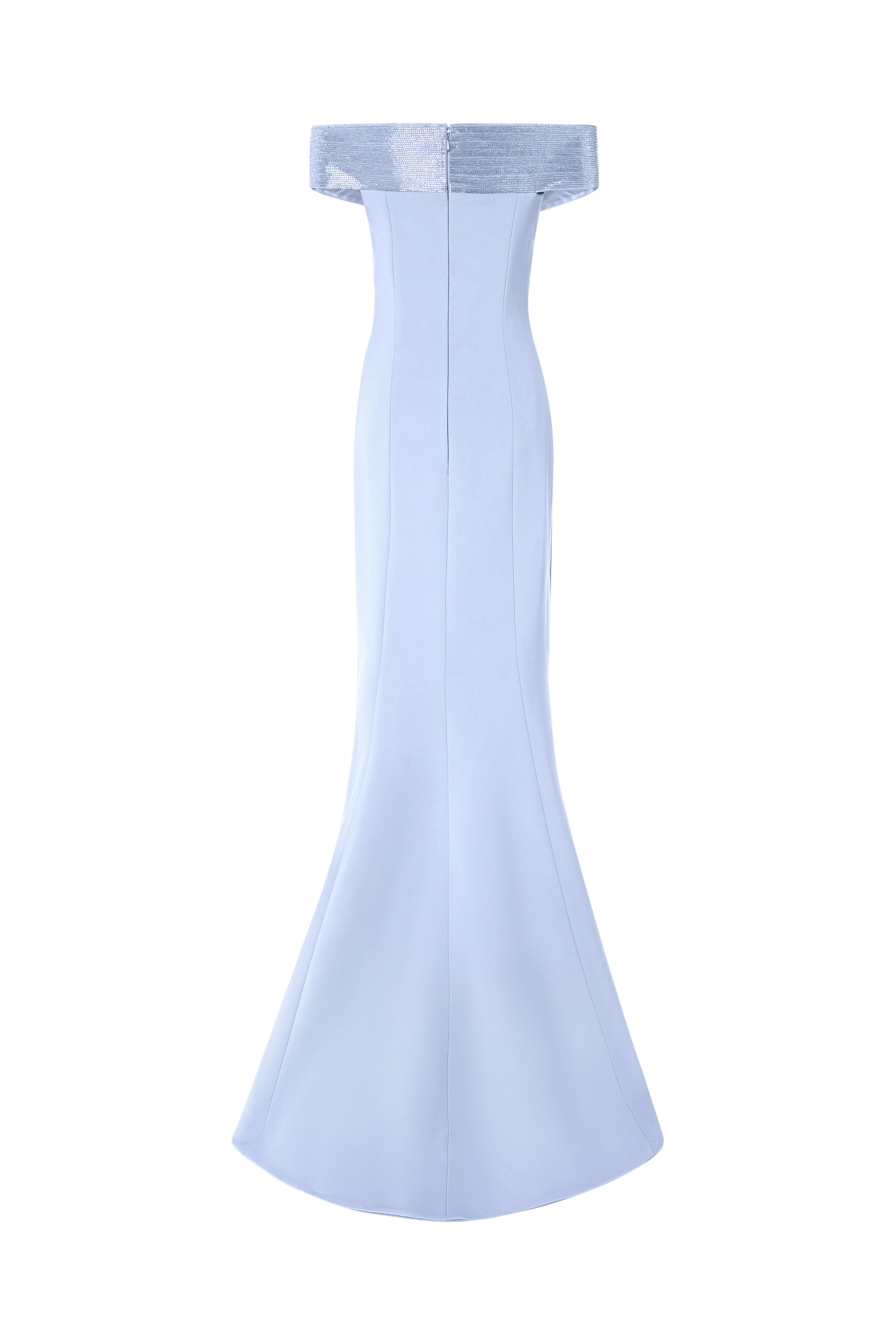 Mermaid Gown With Fully Beaded Off-Shoulder
