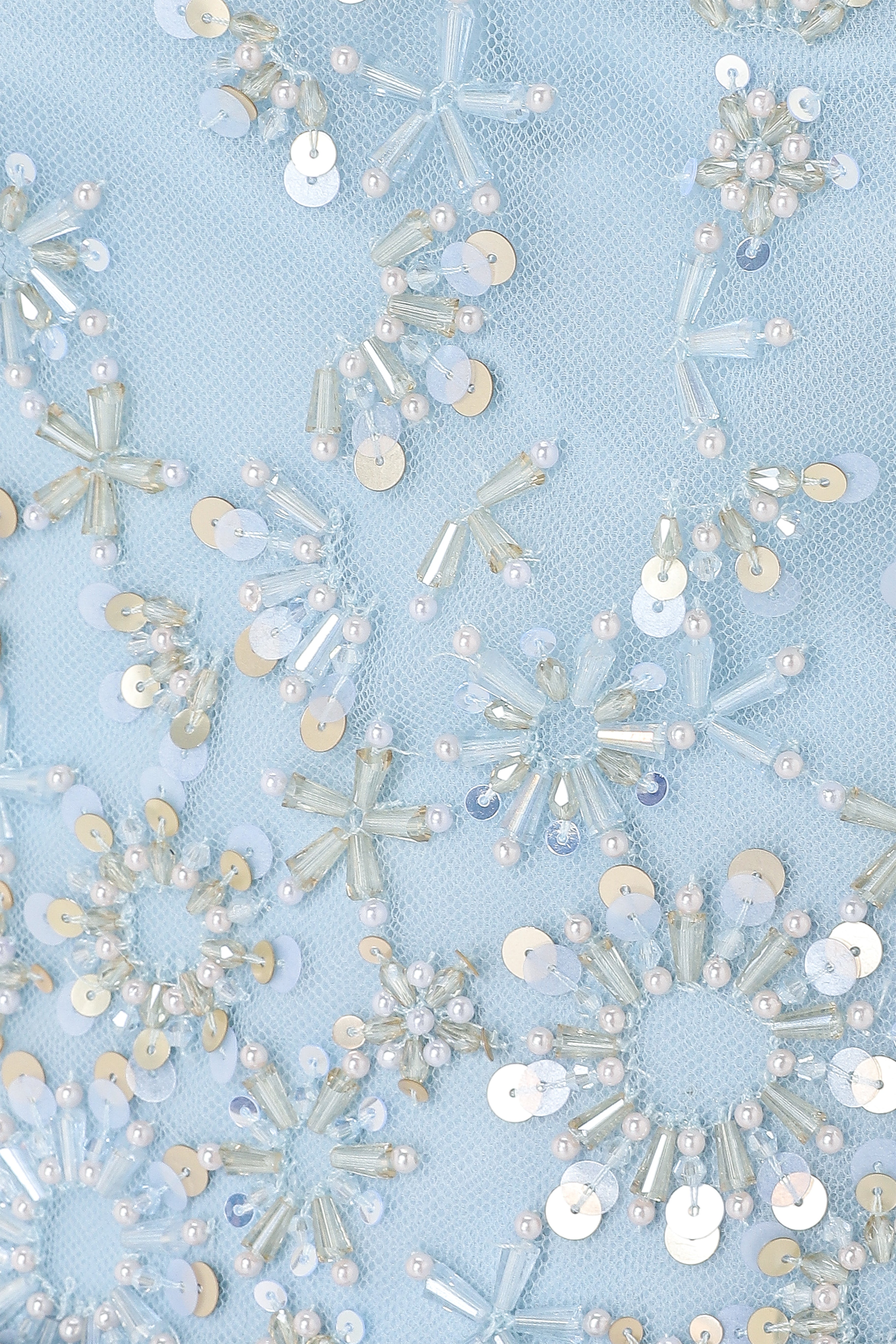 Off-Shoulder Embroidered Gown With Bow Detail.