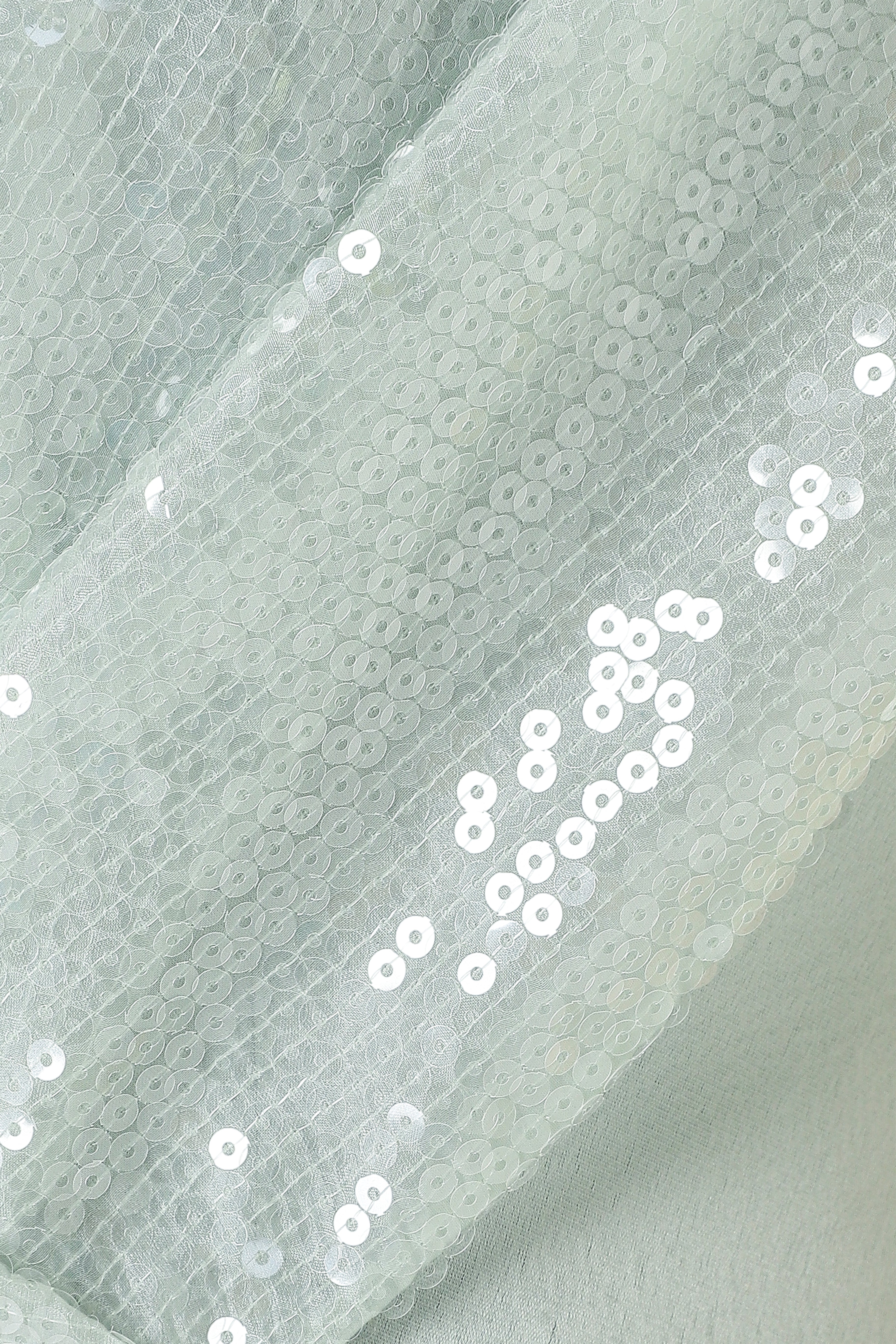 Tubino Gown With Overlap Sequined Draped Cape.