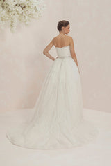 Tubino Tulle Wedding Gown Lavishly Embellished With An Opulent Overskirt