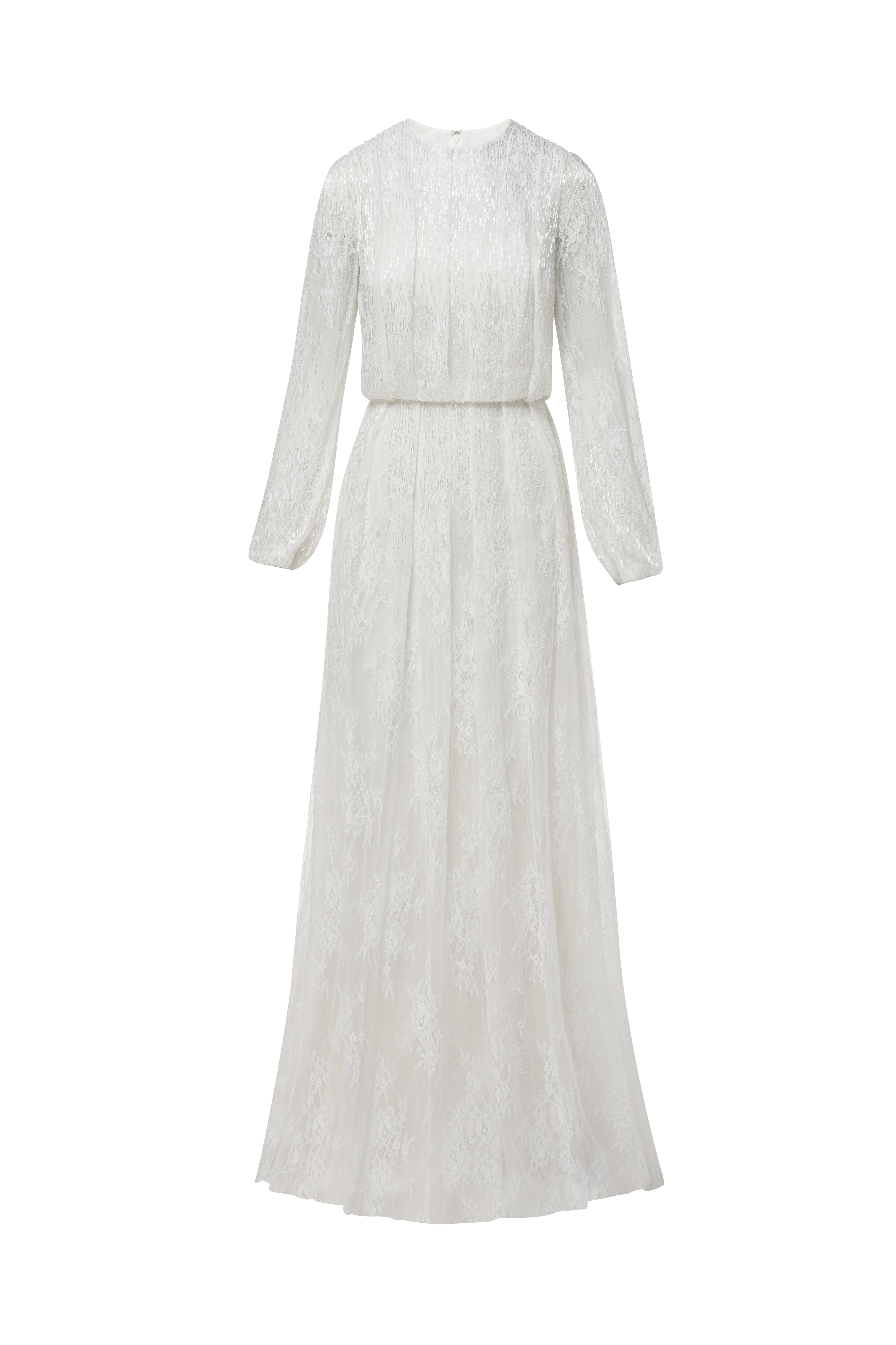 Romantic Lace Sleeves Wedding Dress