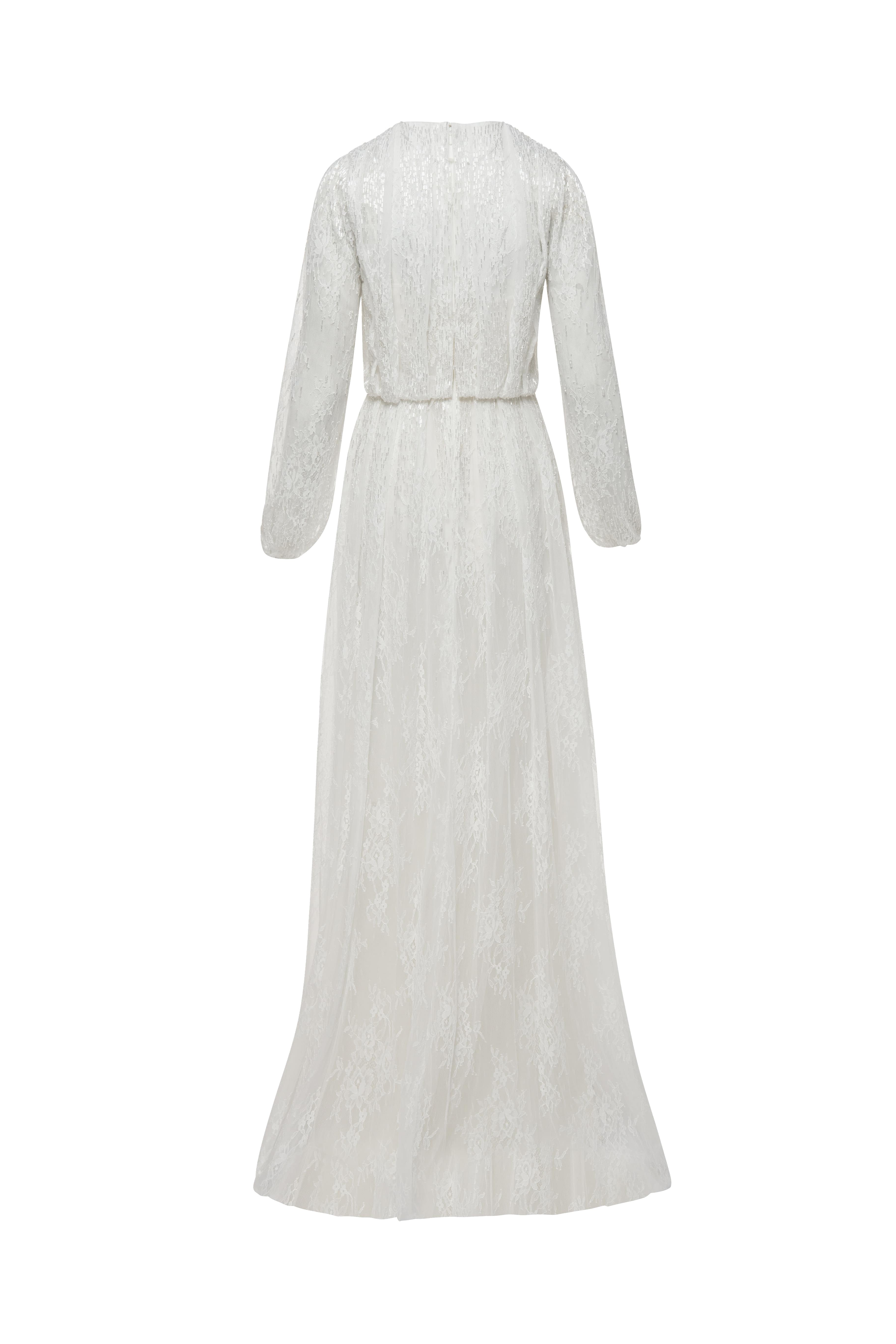 Romantic Lace Sleeves Wedding Dress