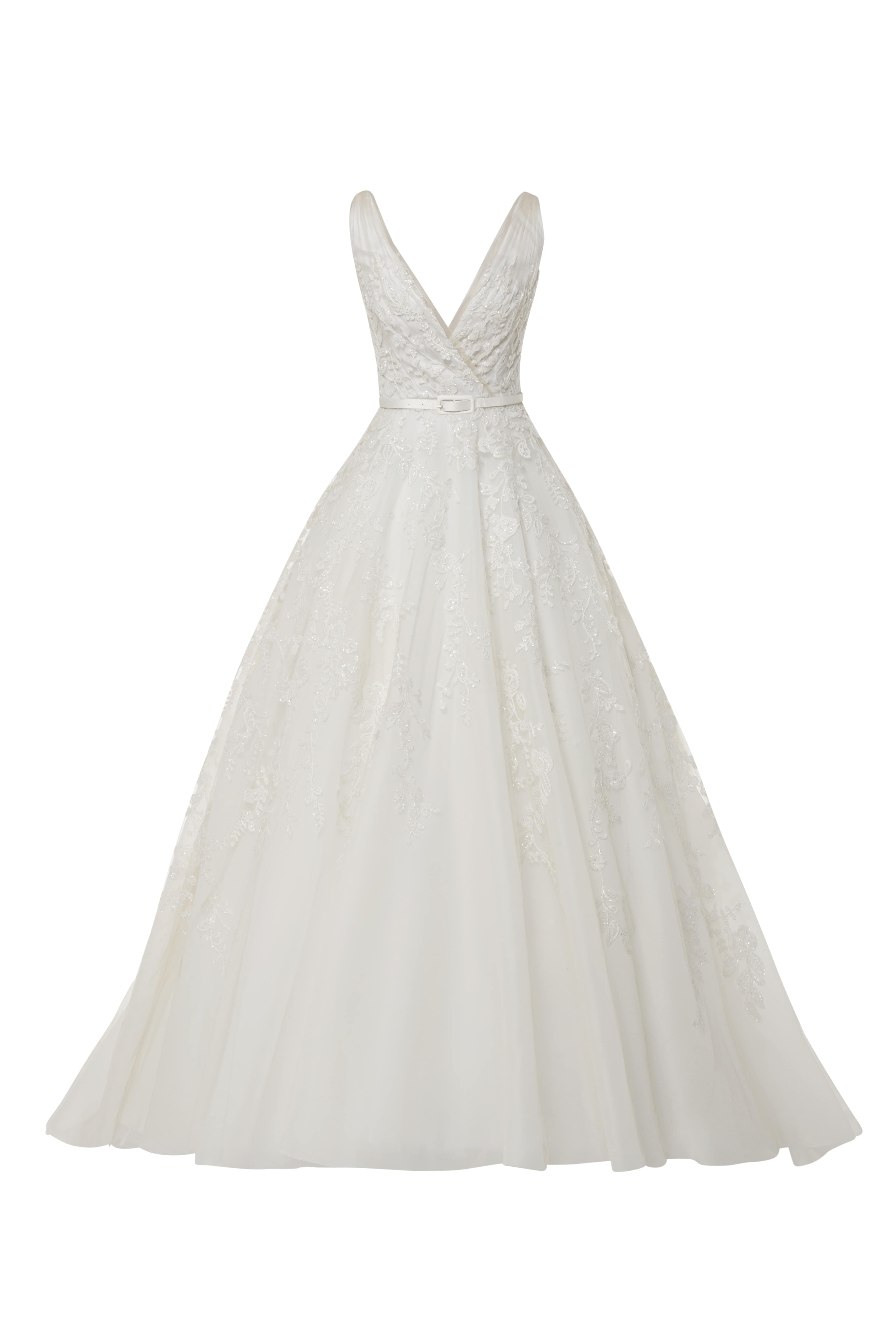 Floral Laced Big Volume Wedding Dress