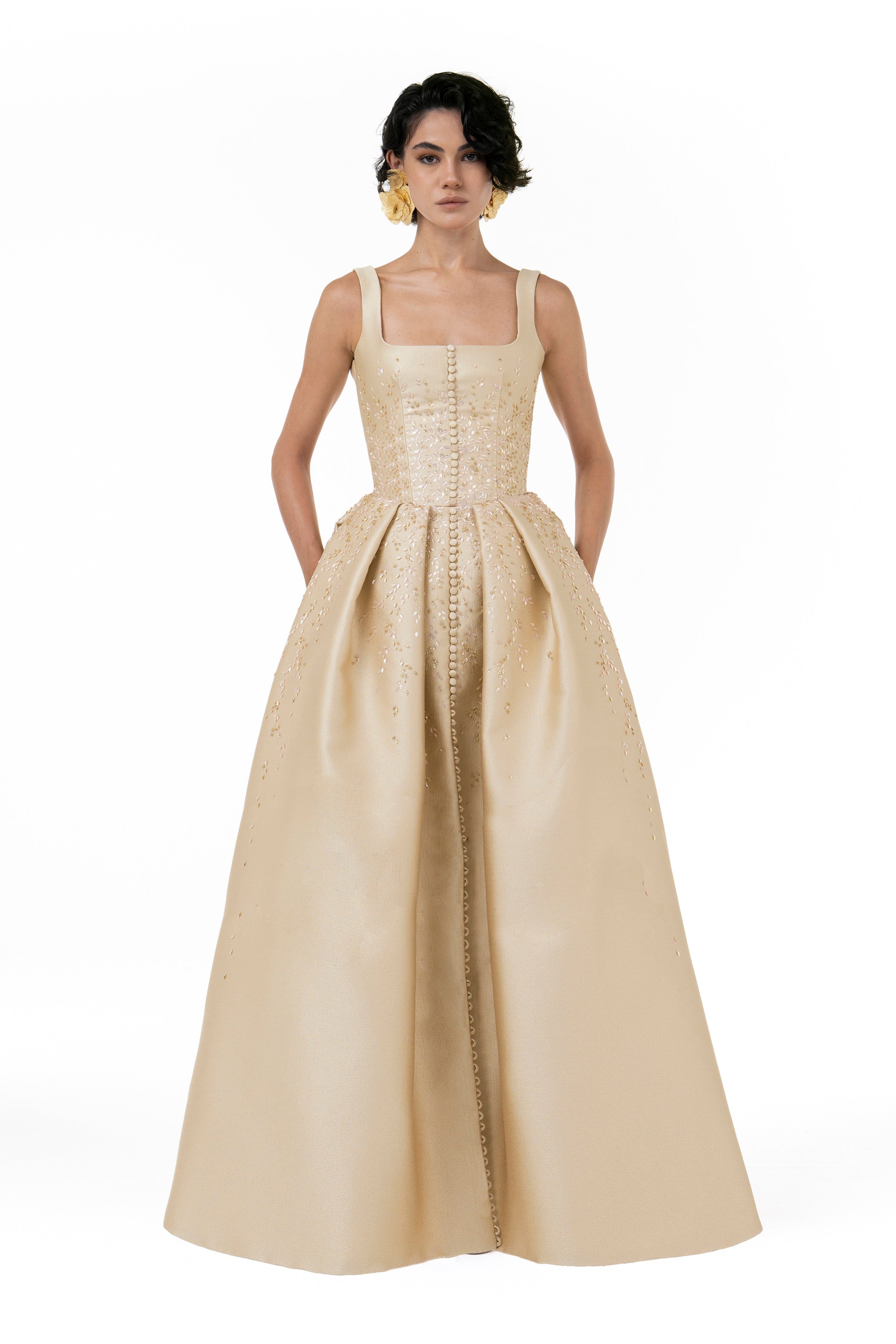 Beaded Full Length Dress