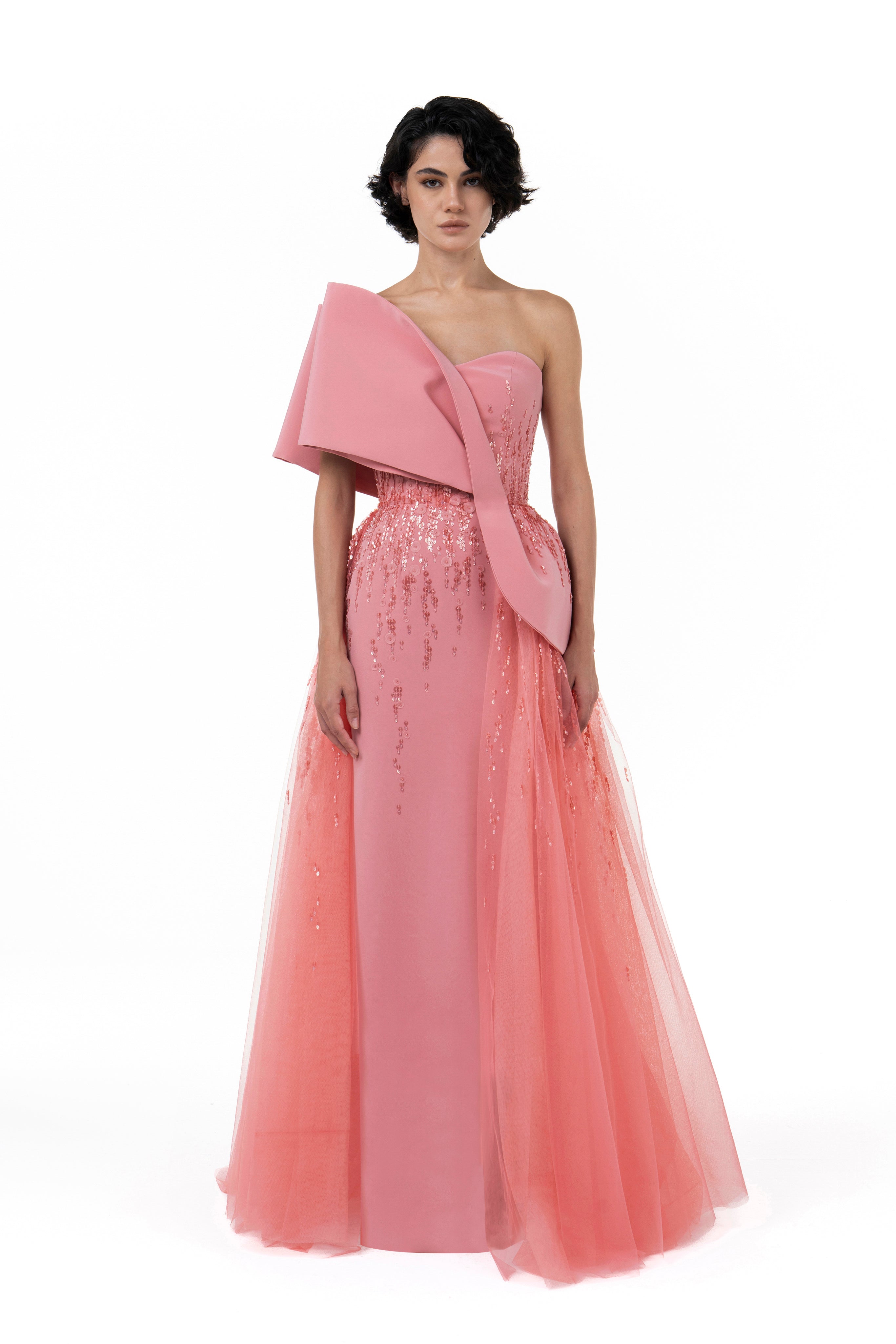 Asymmetrical Bow Gown