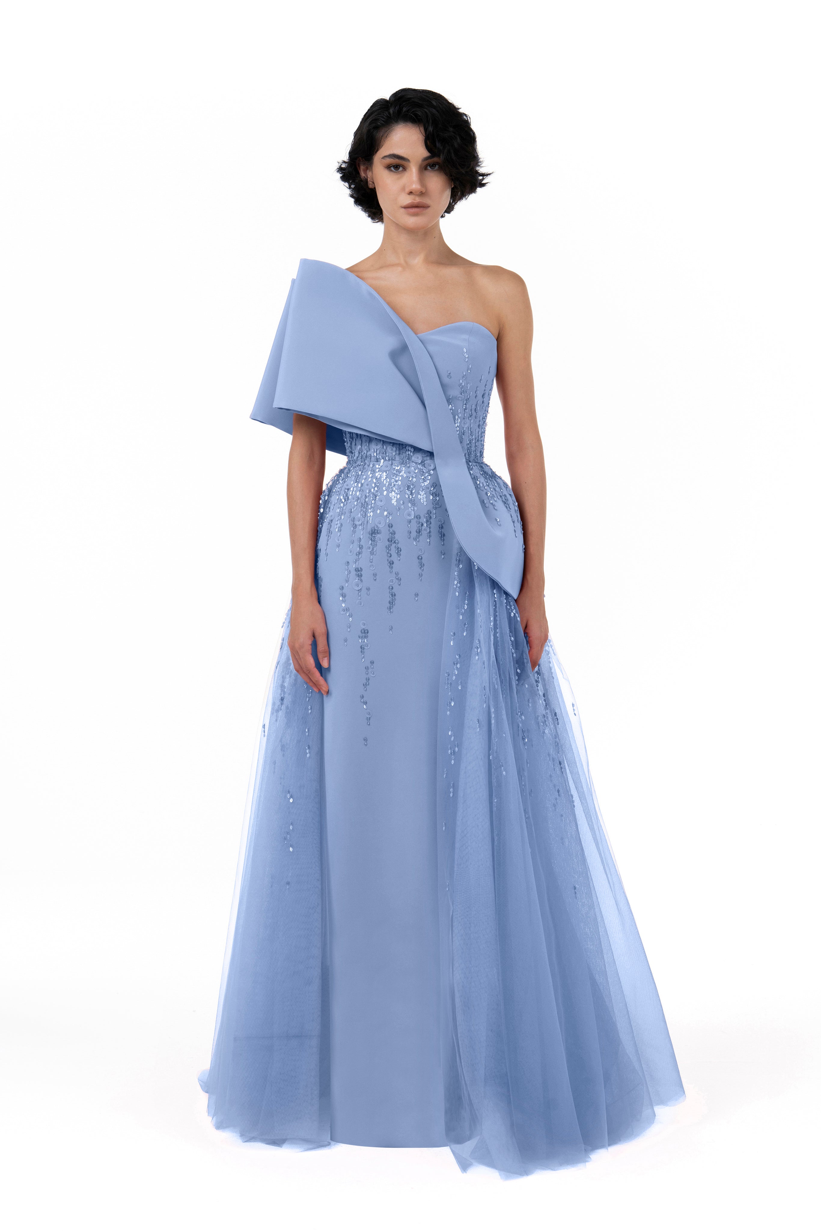 Asymmetrical Bow Gown
