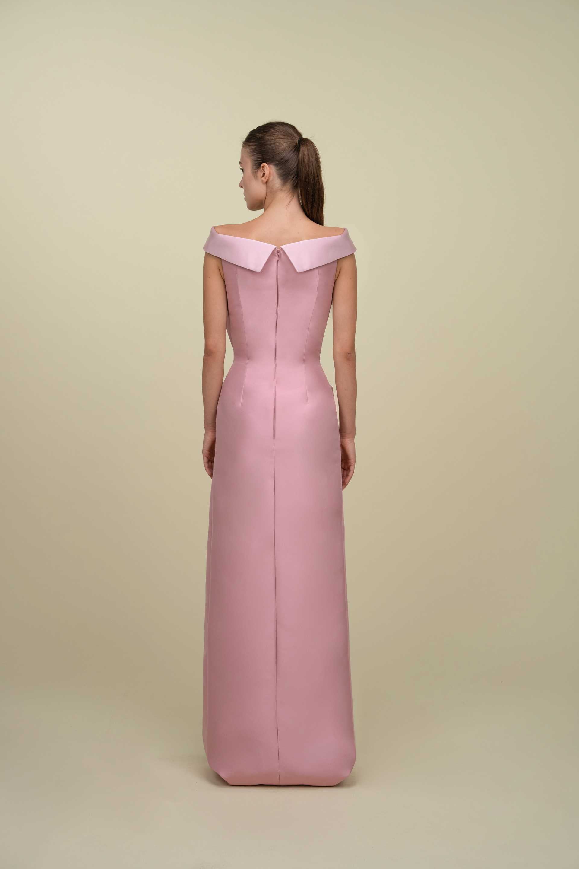 Off-Shoulder With Draped Panel Gown