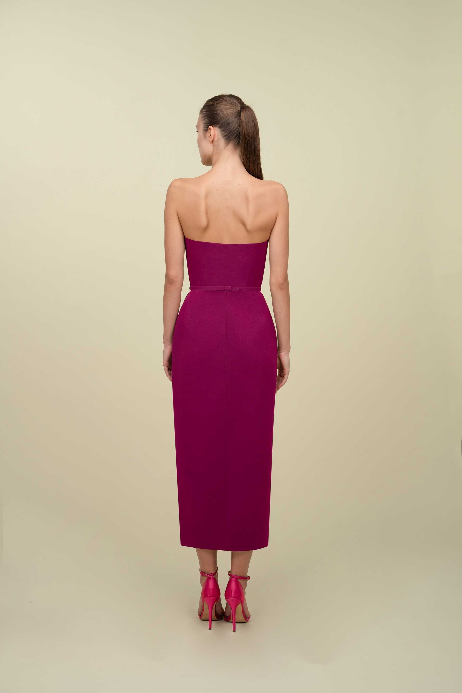 Strapless Overlap Beaded Dress