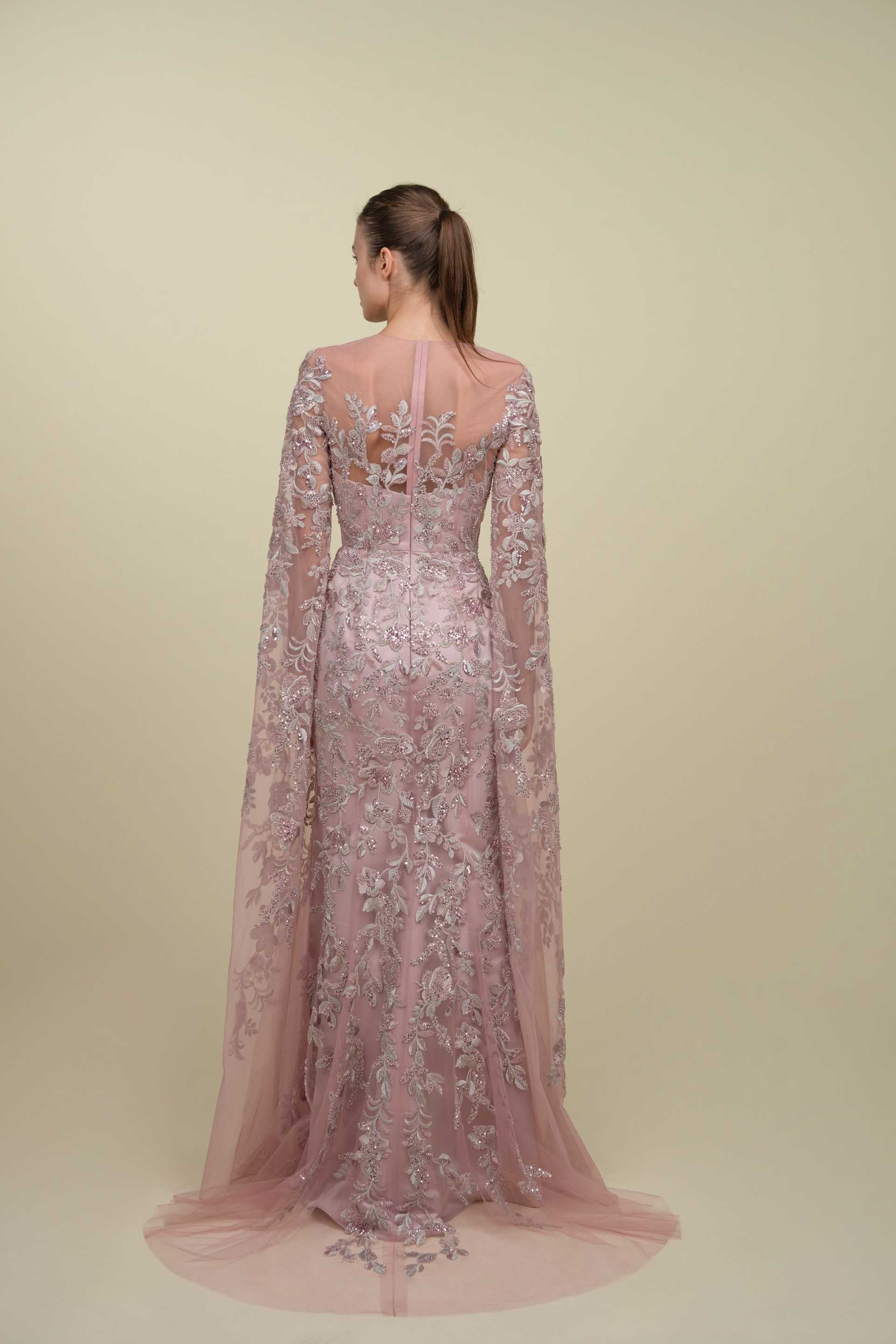 Fully Embroidered Mermaid Gown