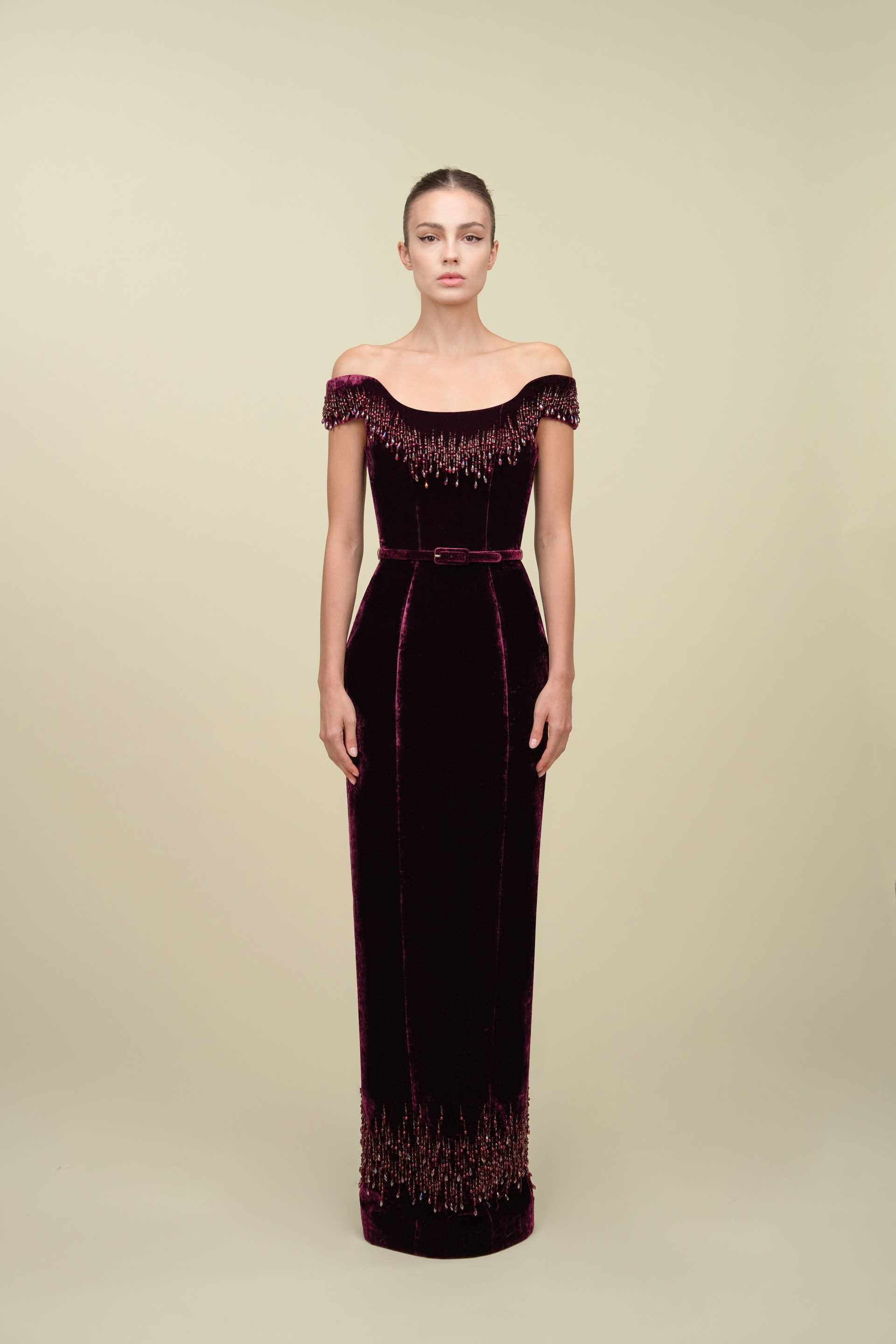 Fitted Velvet Gown