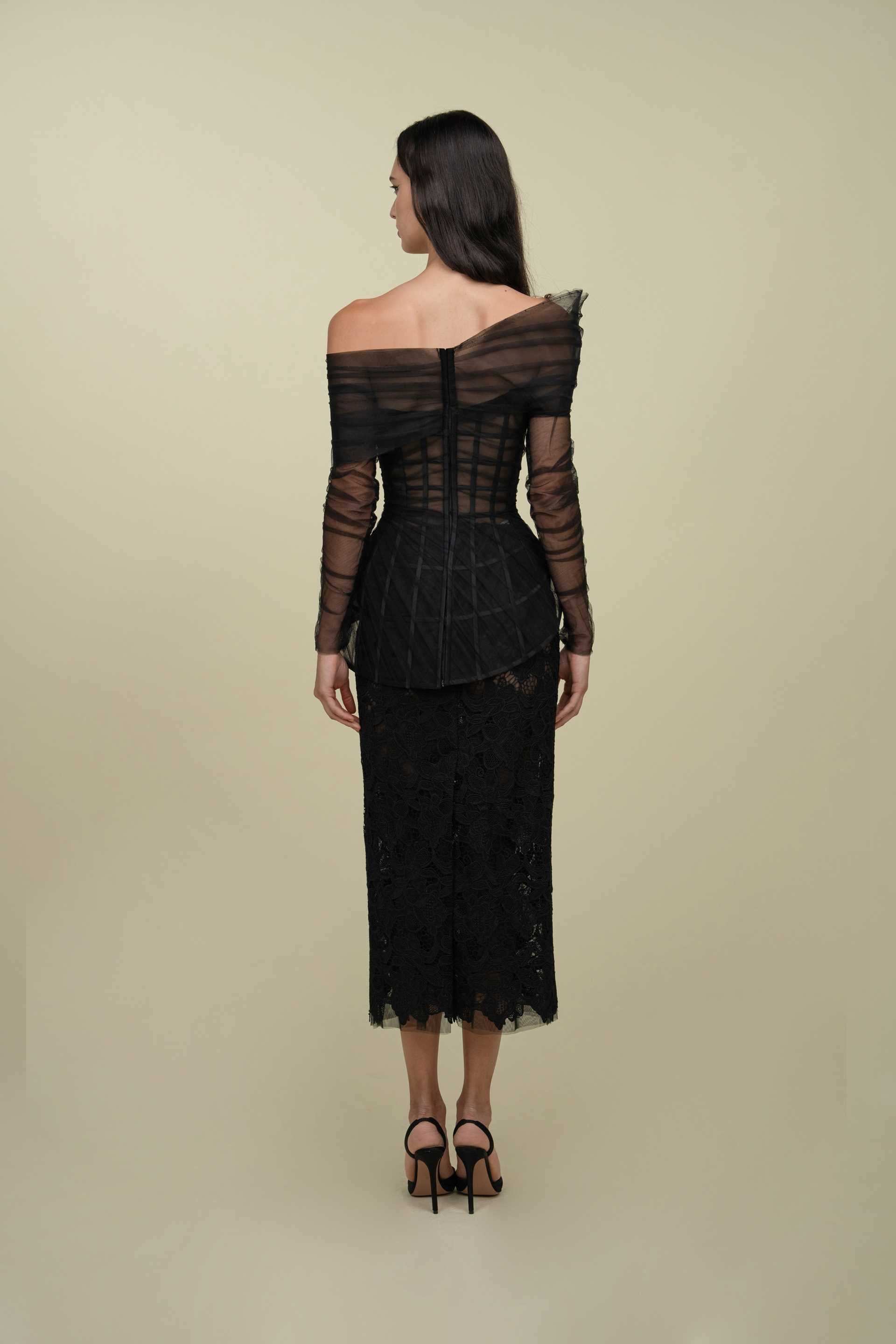 Structured Corset With Lace Skirt