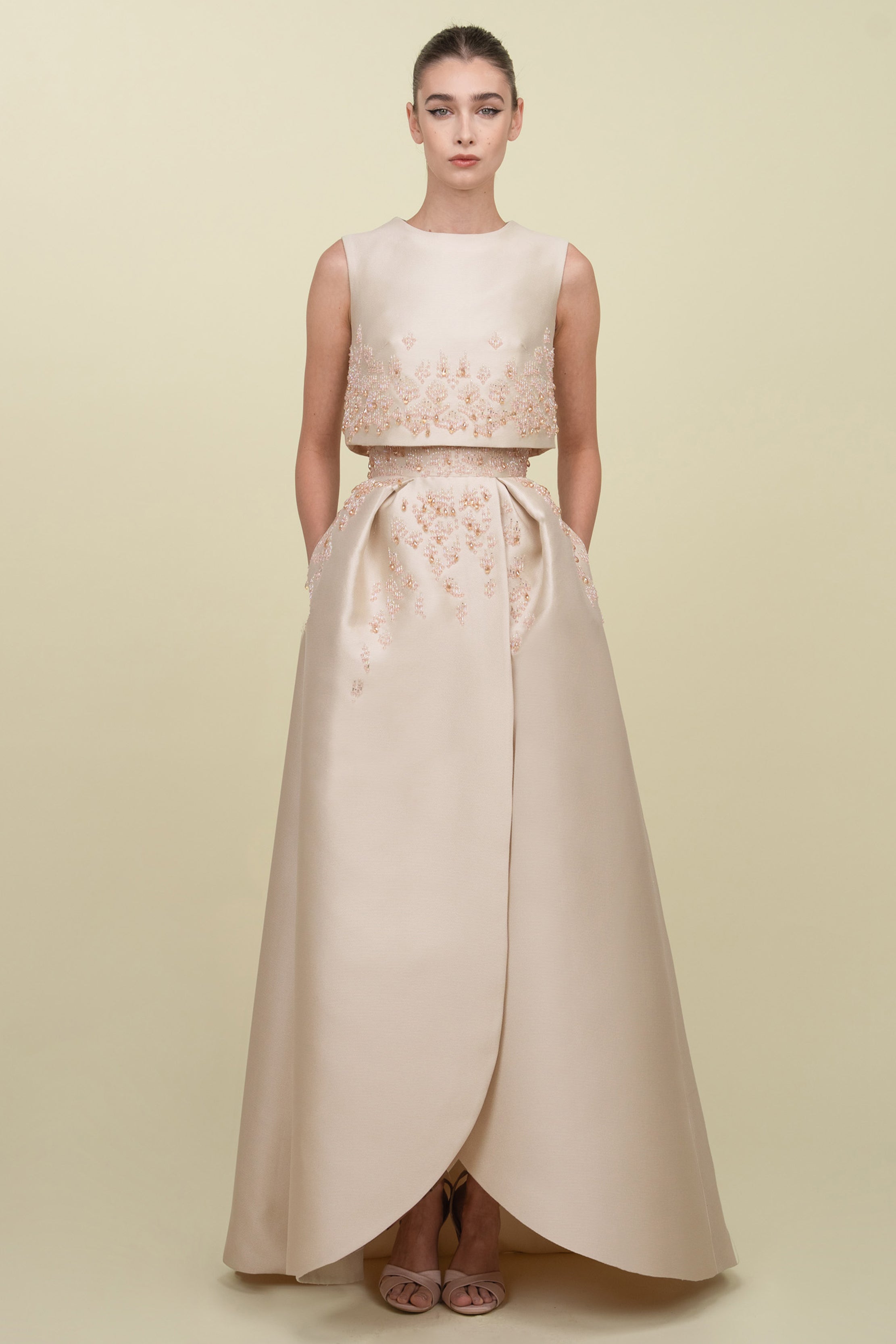 Sculpted Beaded Tulip - Luxury Evening Dress | Rami Al Ali