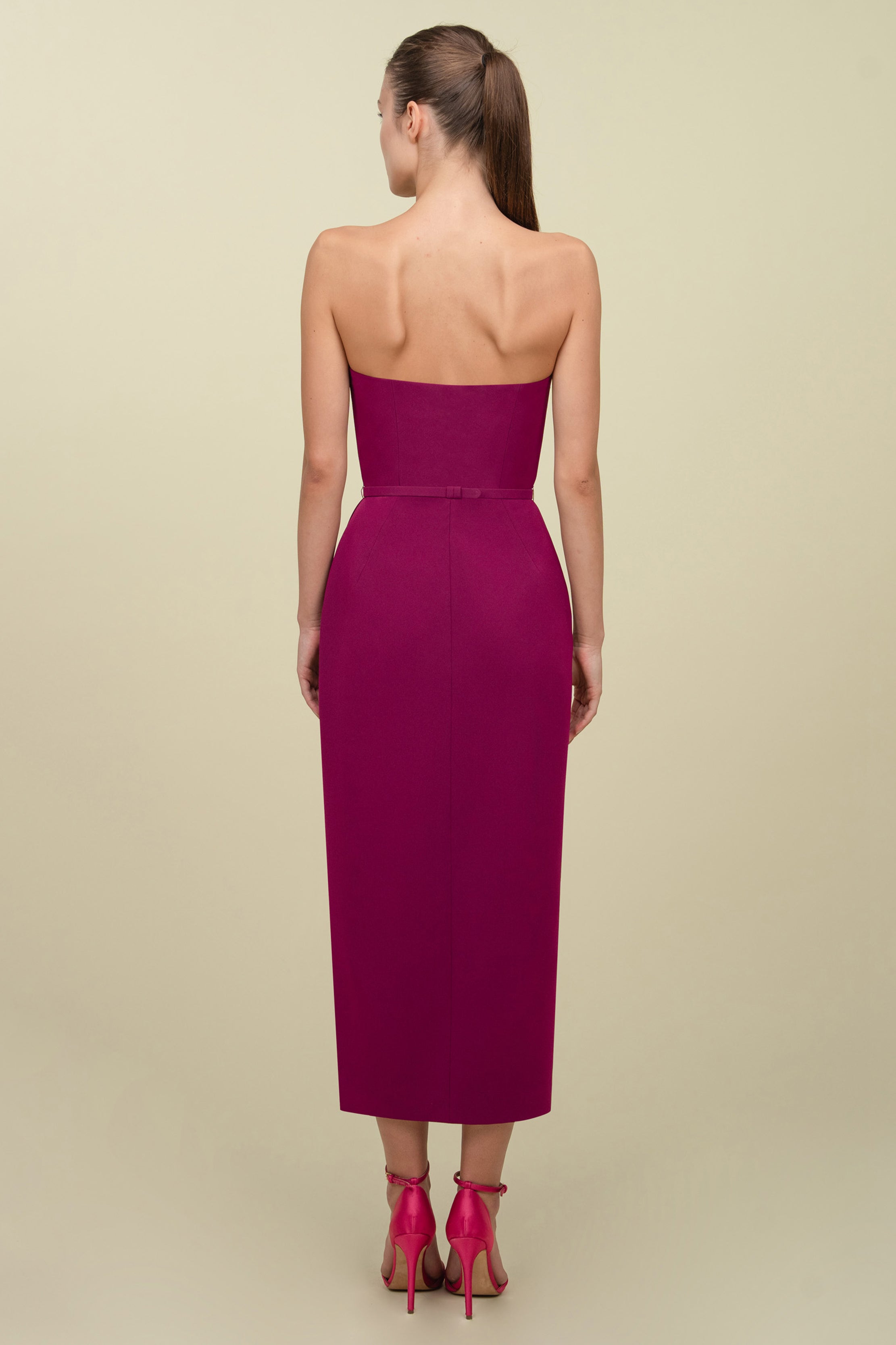 Strapless Overlap Beaded Dress