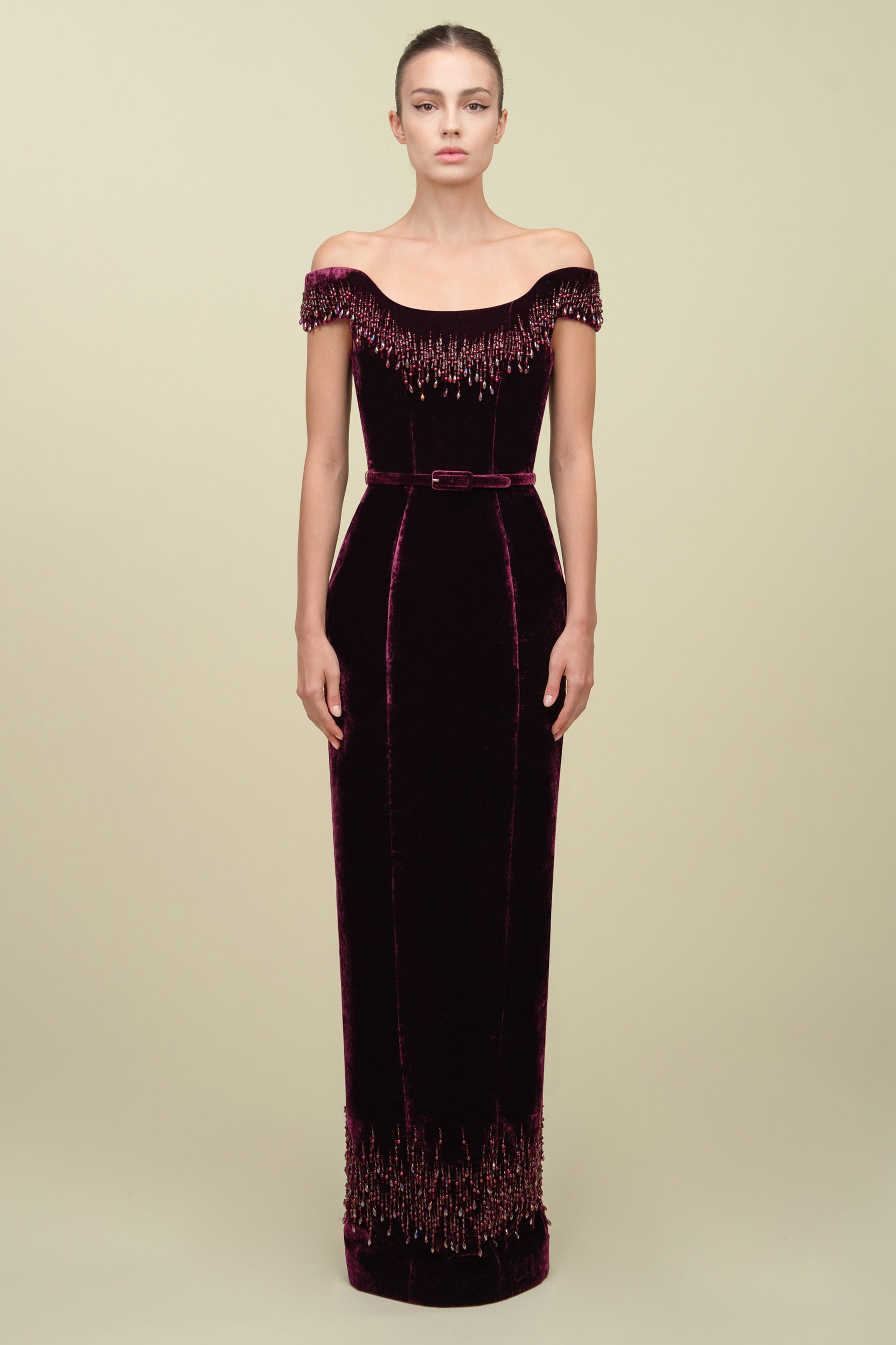 Fitted Velvet Gown