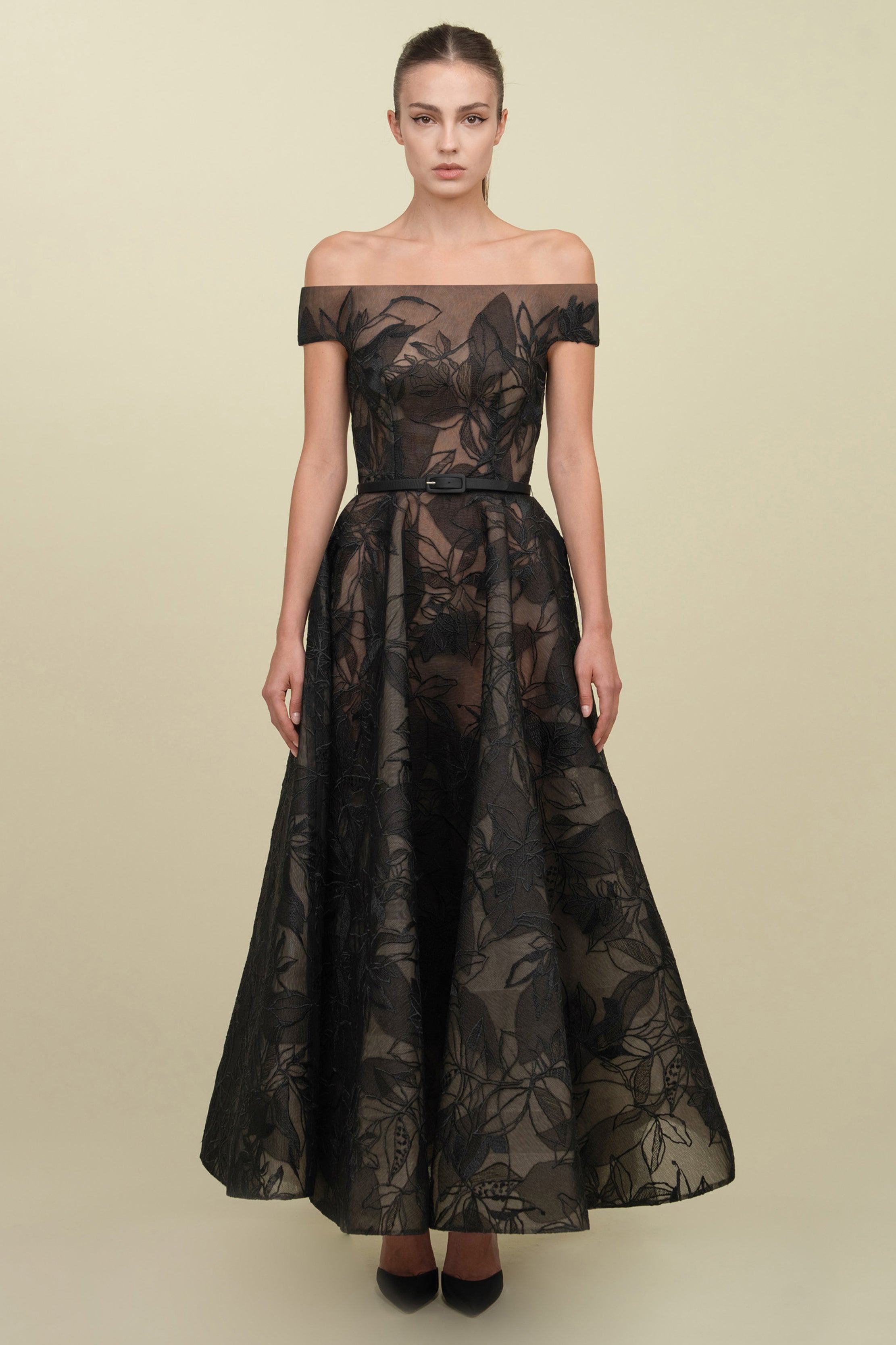Off-Shoulder Voluminous Gown
