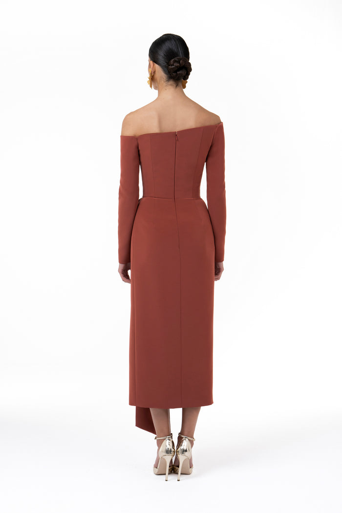 Sleeveless Asymmetrical-Drape Dress main image 0