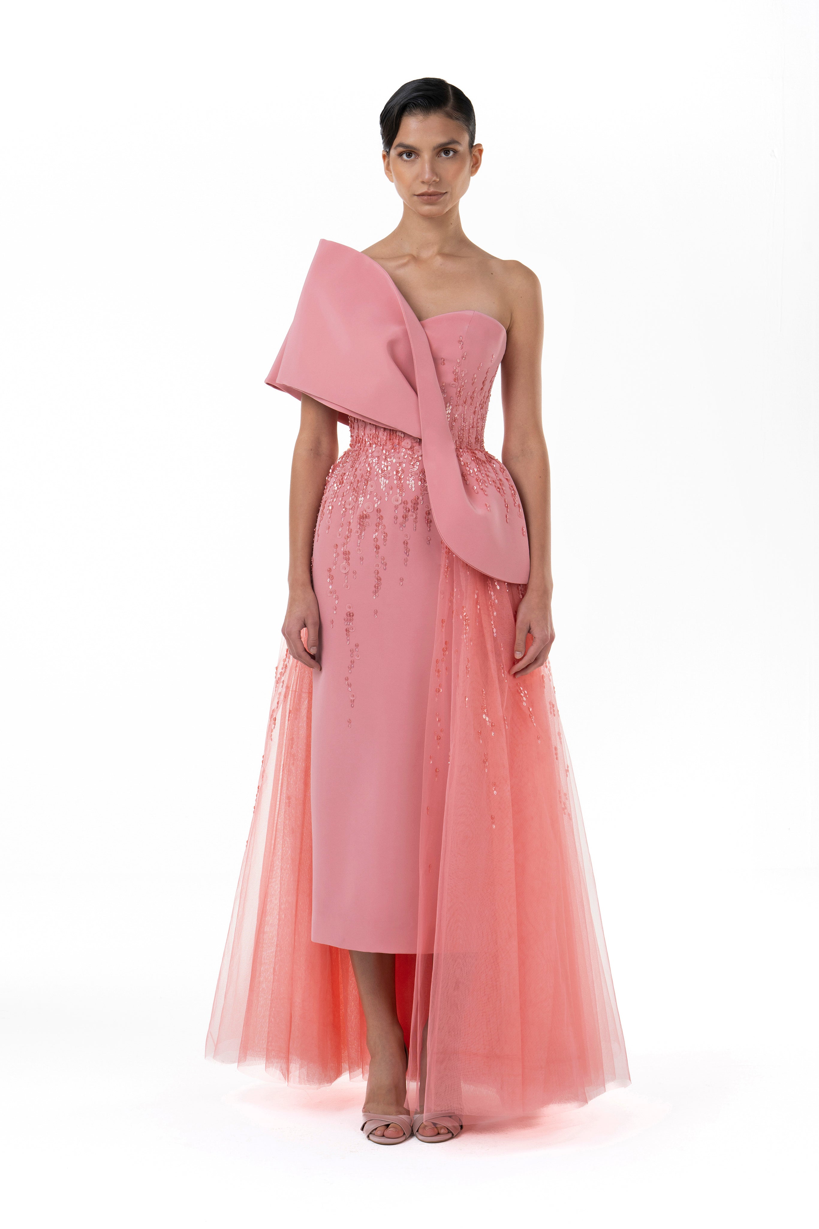 Asymmetrical Bow Gown