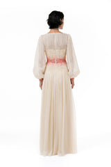 Chiffon Gown With Gradient Colour Beadworks