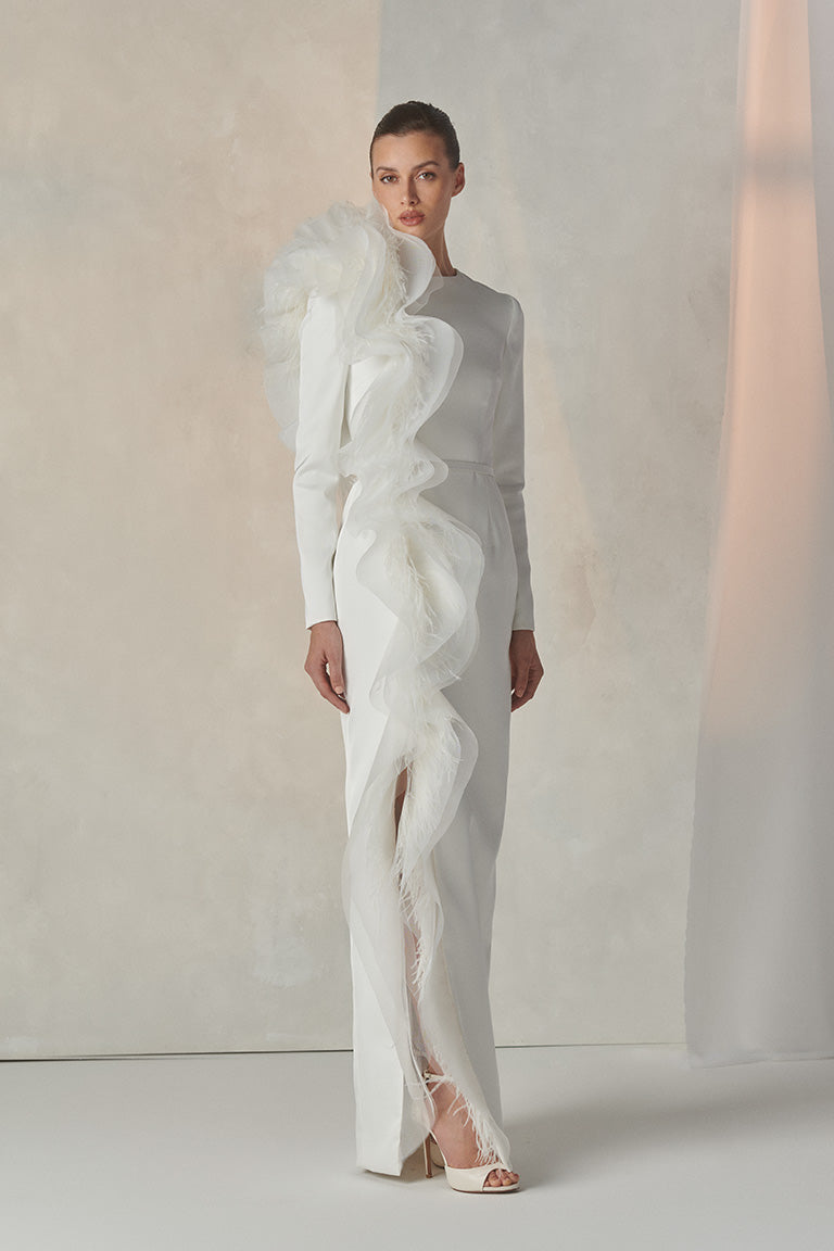 Extravagant Long Sleeves Wedding Dress