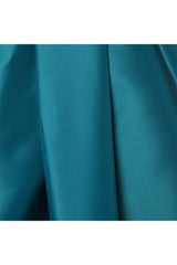 Elegant satin evening dress with pleats
